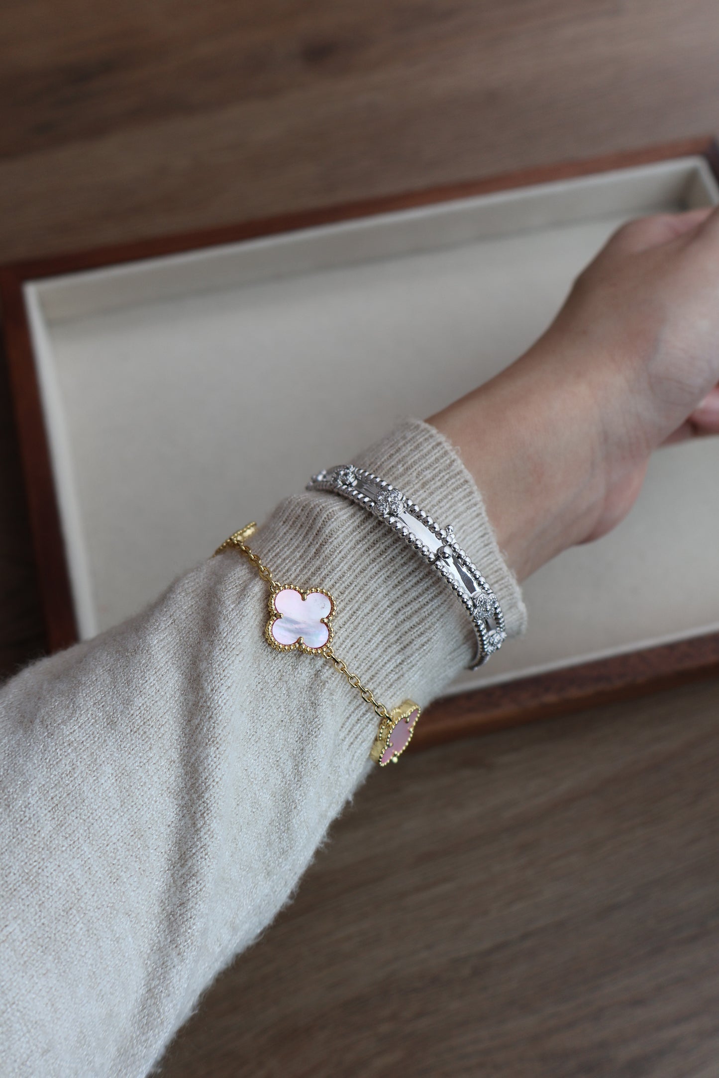 Van Cleef Silver Bangle (Whatsapp for Price & Grade)