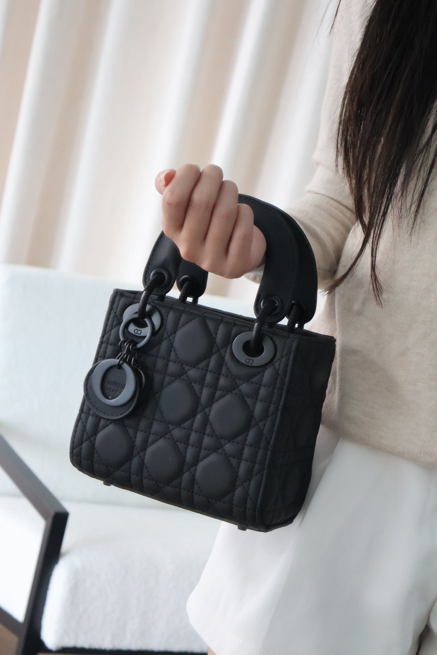 Dior Lady Dior Matte Black (Whatsapp for Price & Grade)