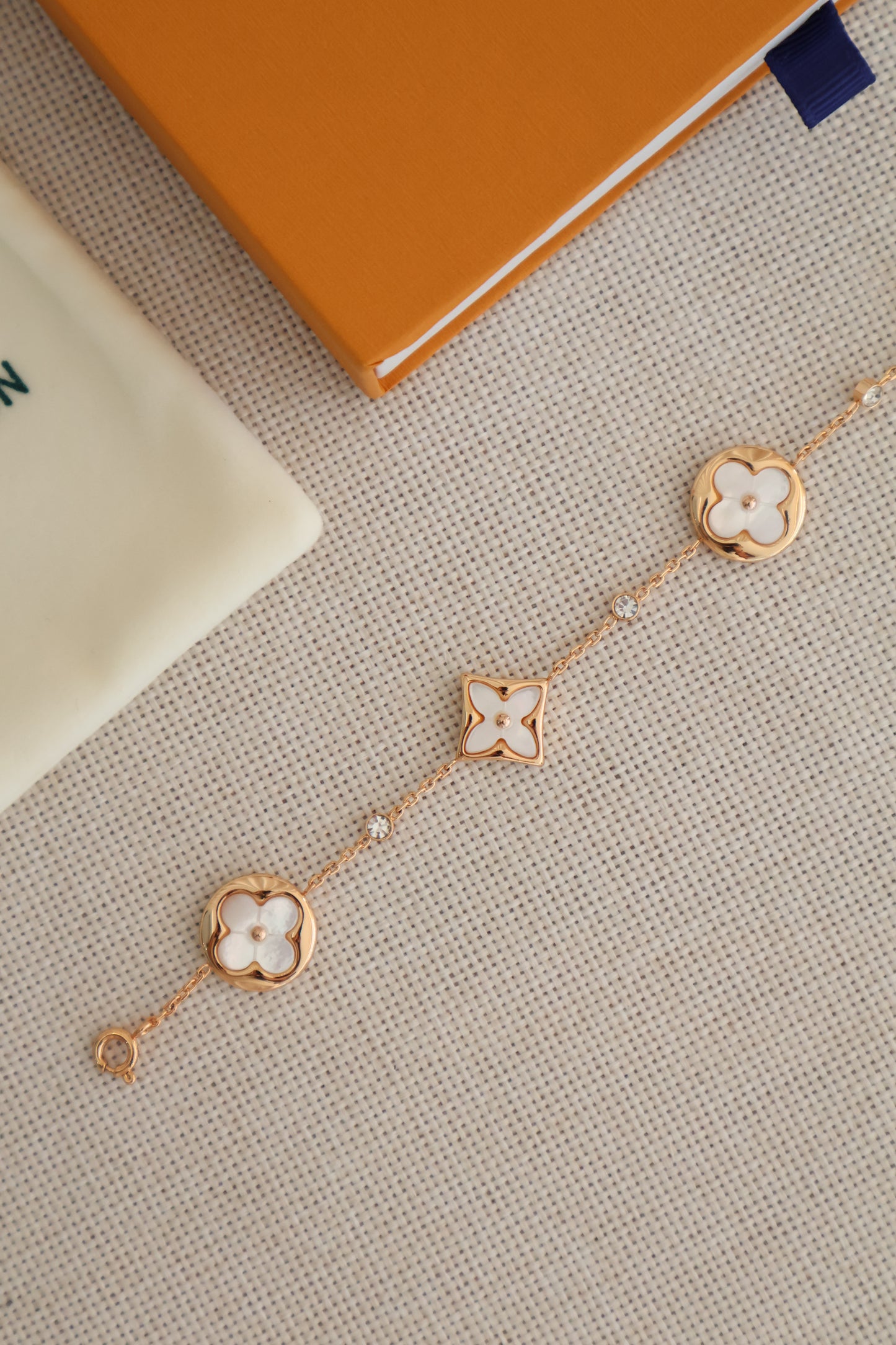 Louis Vuitton Rose Gold x White Bracelet (Whatsapp for Price & Grade)
