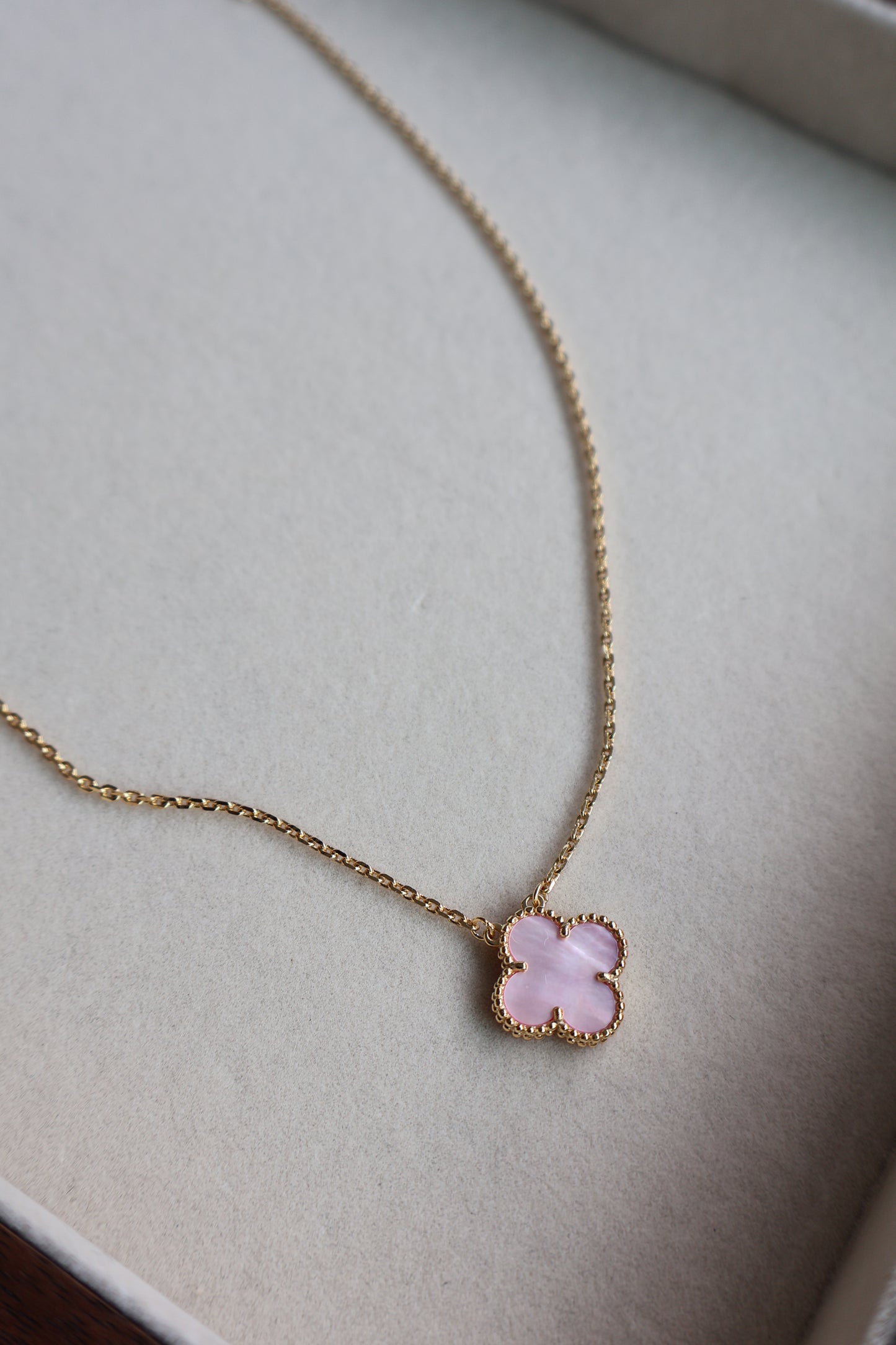 Van Cleef Pink Necklace (Whatsapp for Price & Grade)