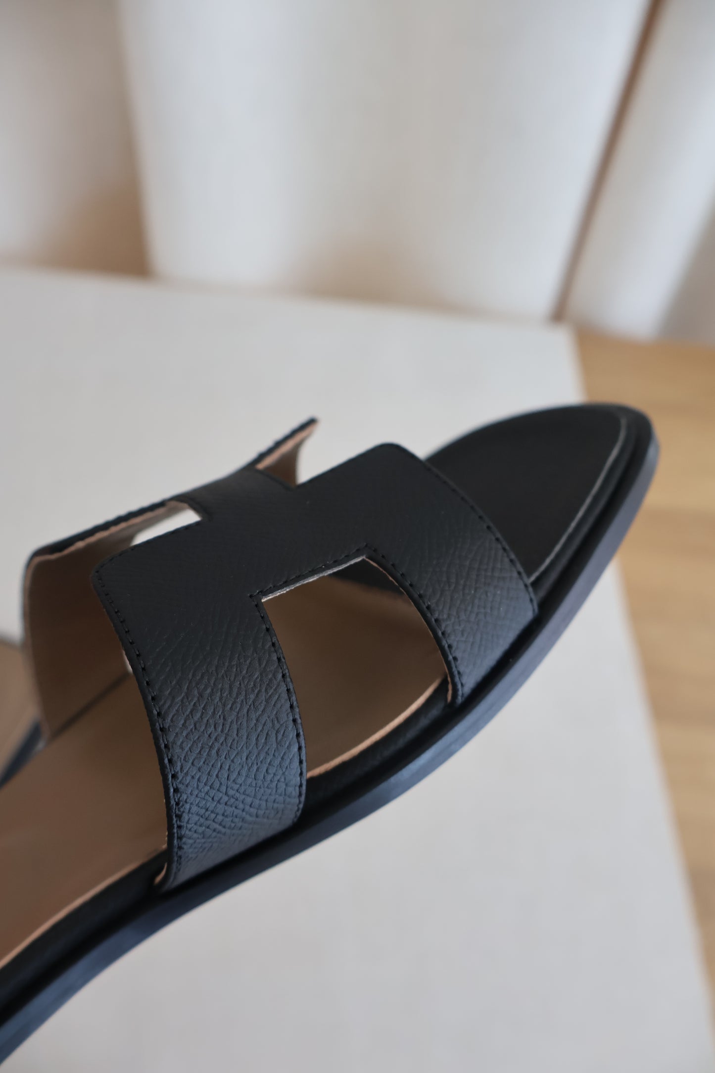Hermes Oran Slides Sandal Black (Whatsapp for Price & Grade)