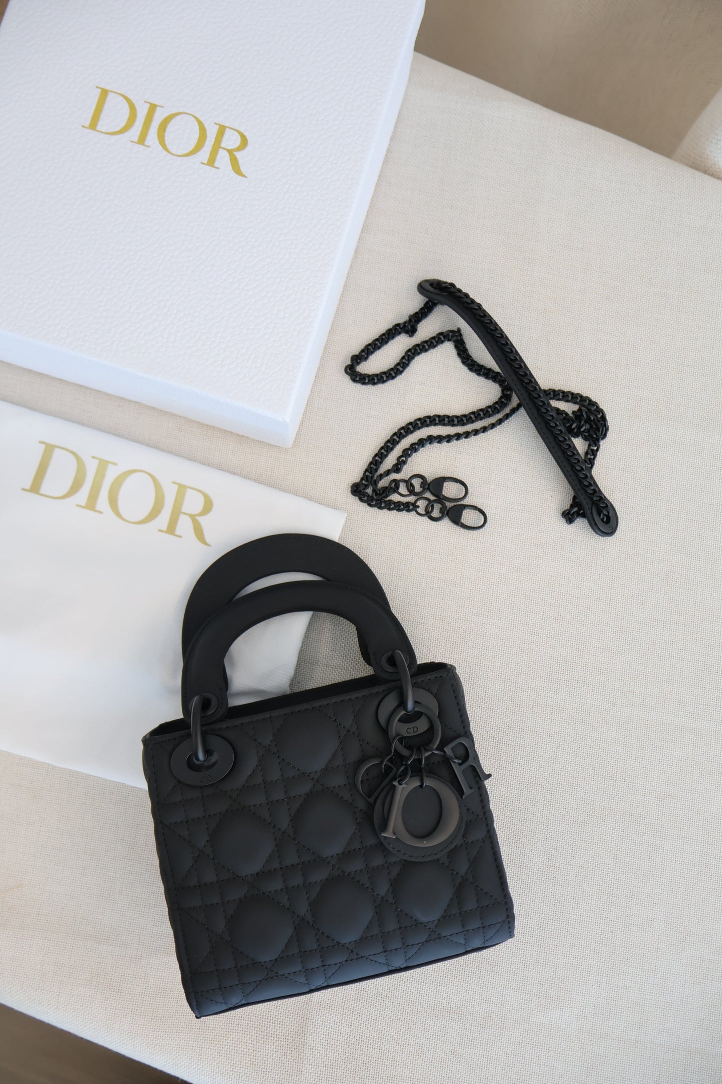 Dior Lady Dior Matte Black (Whatsapp for Price & Grade)