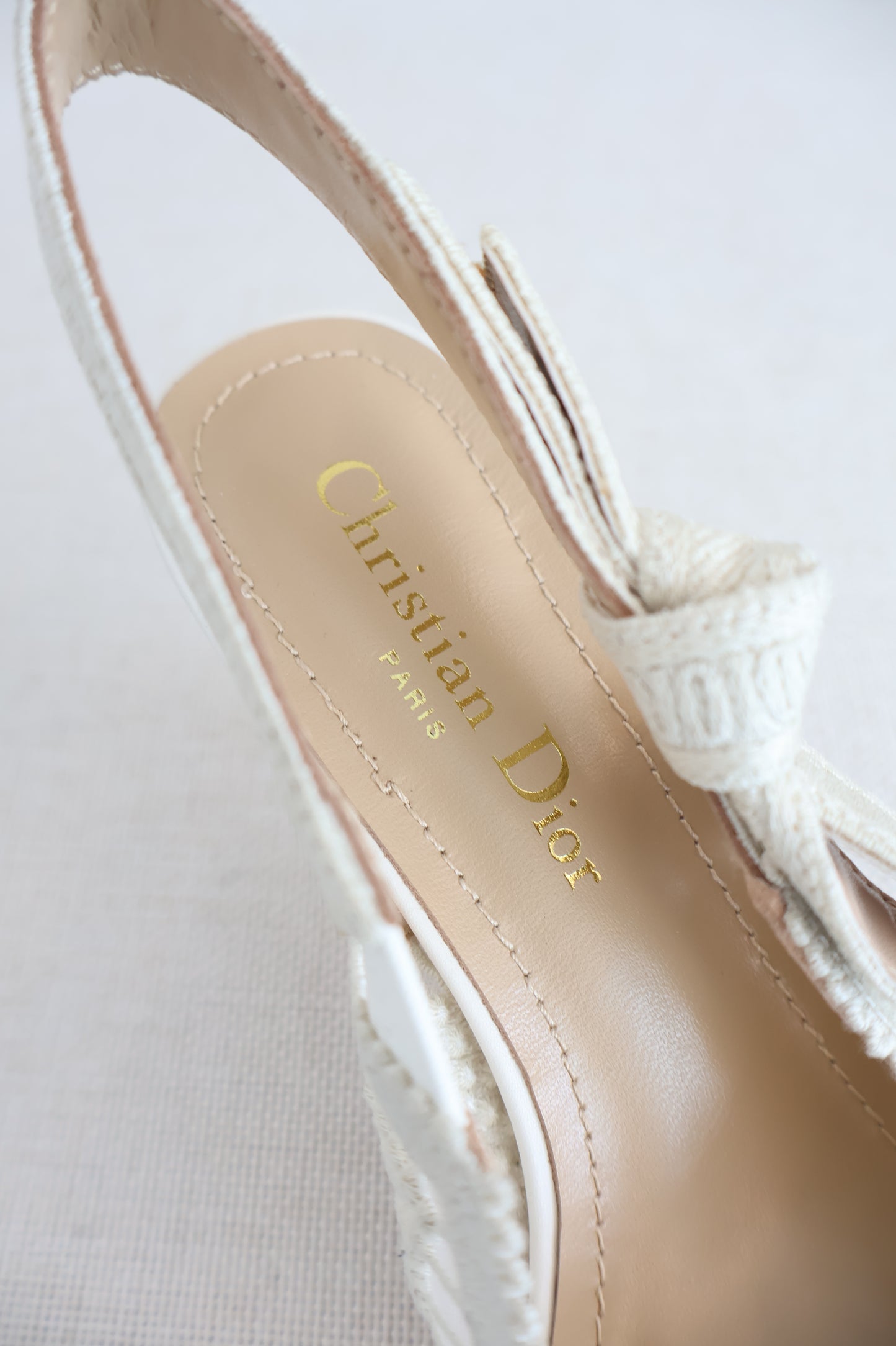 Dior J'adior Slingback Pump White Lace (Whatsapp for Price & Grade)