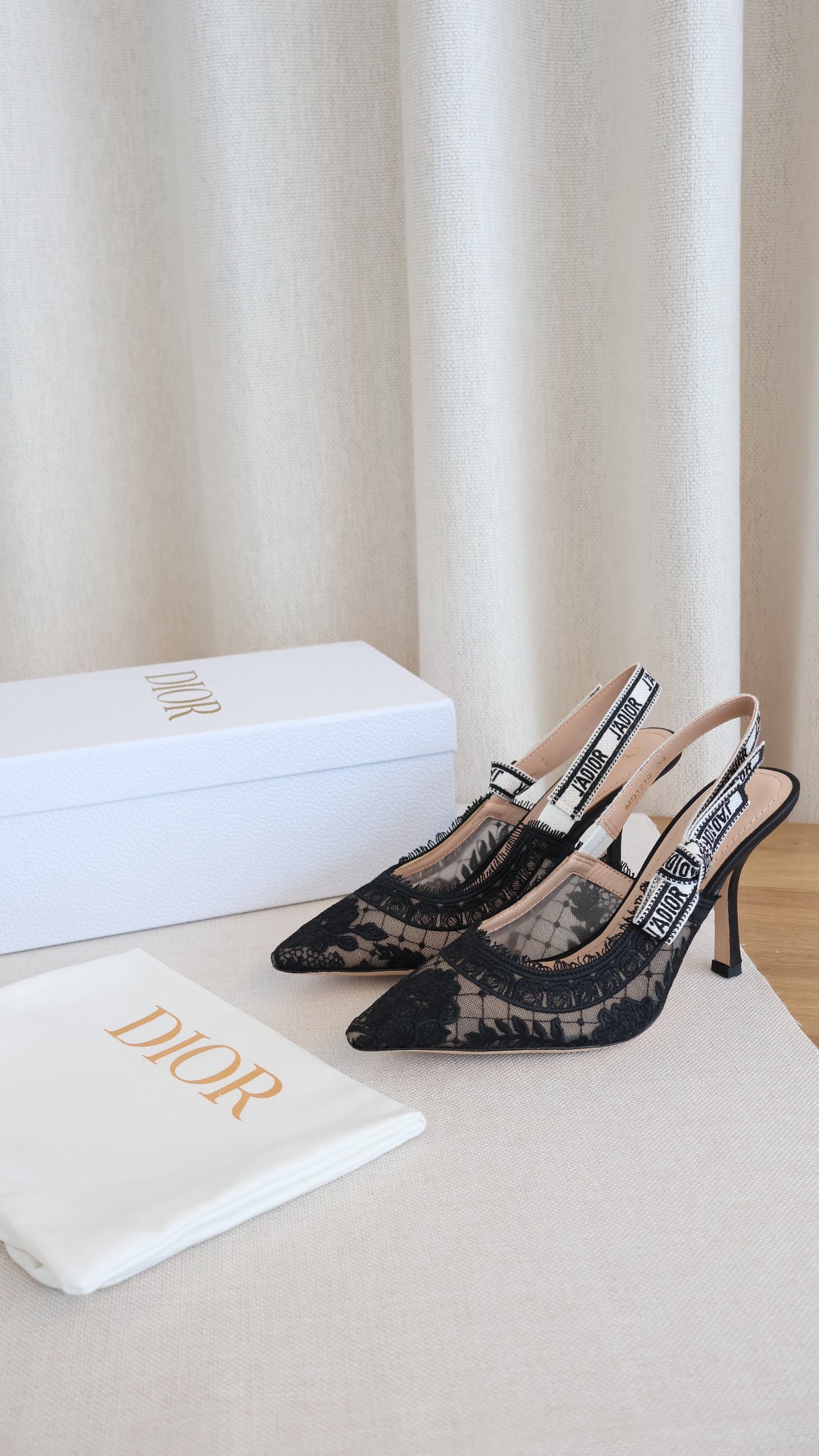 Dior J'adior Slingback Pump Black Lace (Whatsapp for Price & Grade)