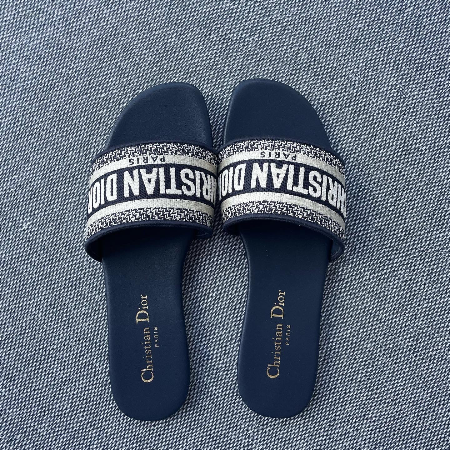 Dior Slides Navy (Whatsapp for Price & Grade)
