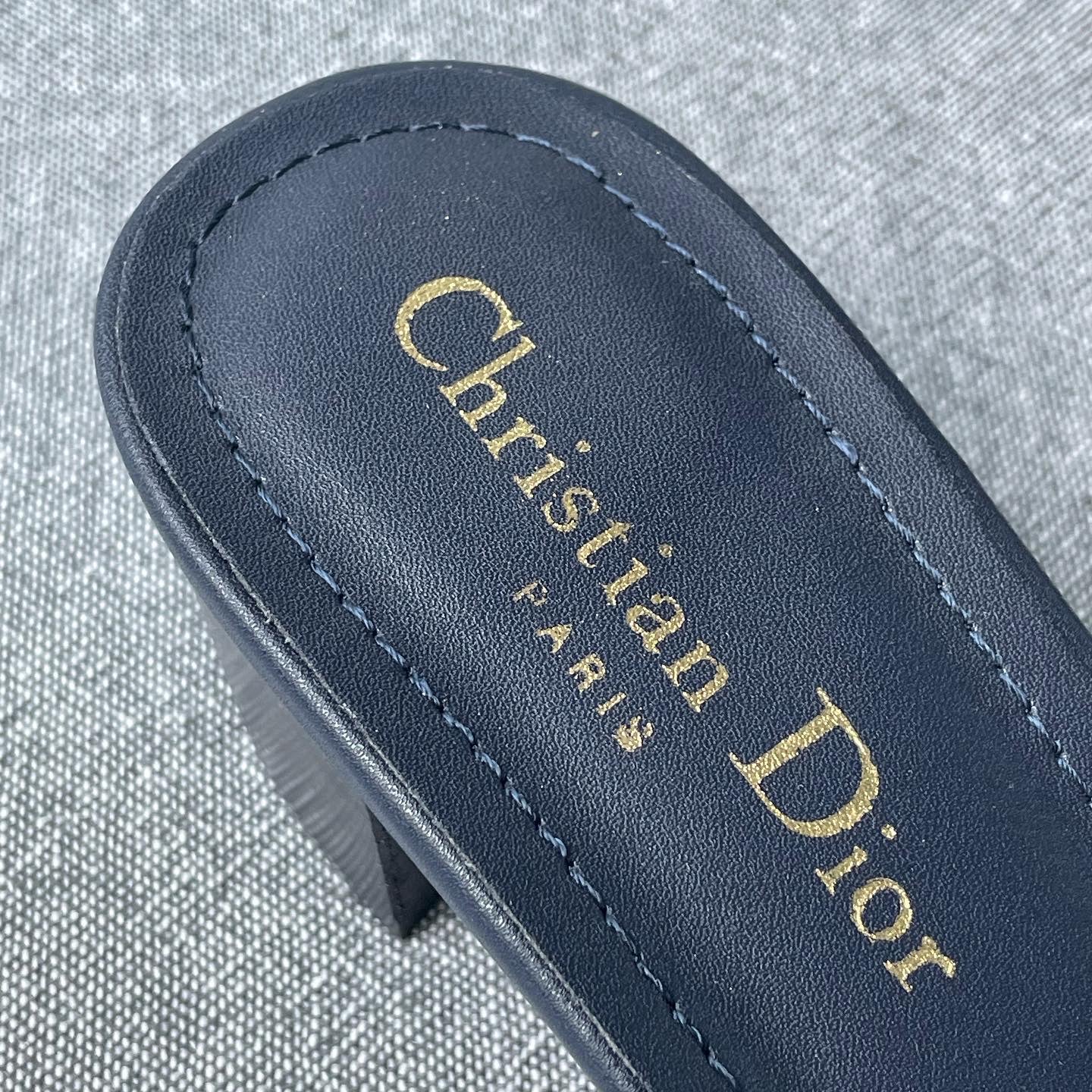 Dior Heels Slides Navy (Whatsapp for Price & Grade)