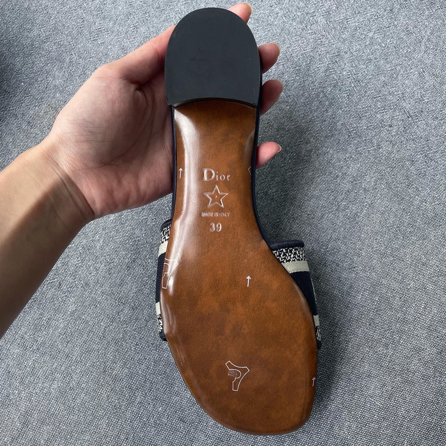 Dior Heels Slides Navy (Whatsapp for Price & Grade)