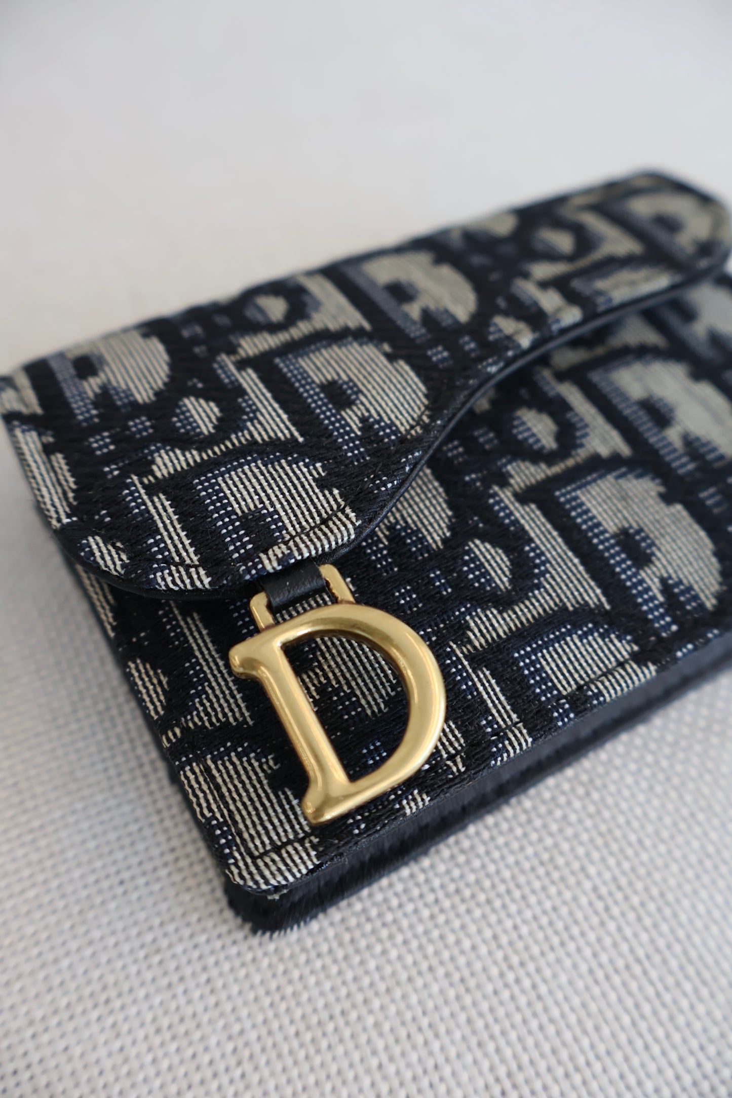 Dior Saddle Bloom Card Holder Blue (Whatsapp for Price & Grade)