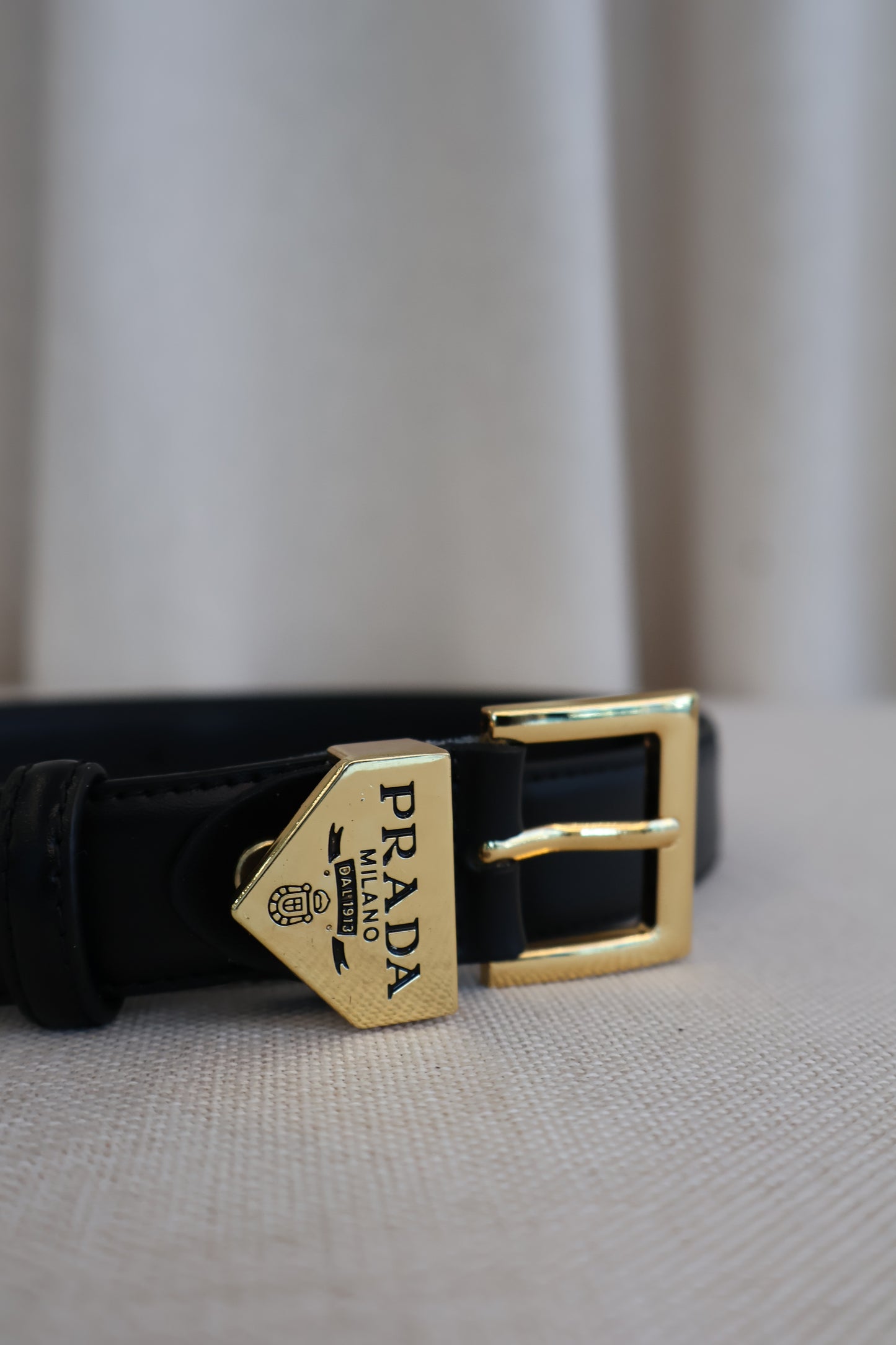 Prada Belt Gold Buckle (Whatsapp for Price & Grade)
