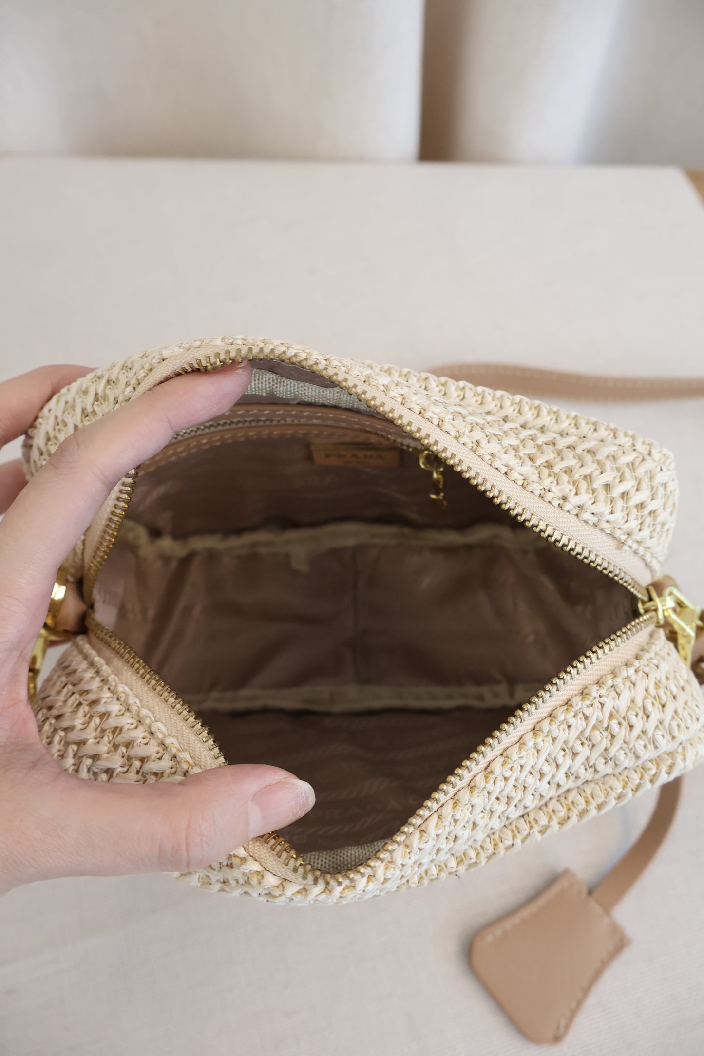 Prada Rattan Camera Bag (Whatsapp for Price & Grade)