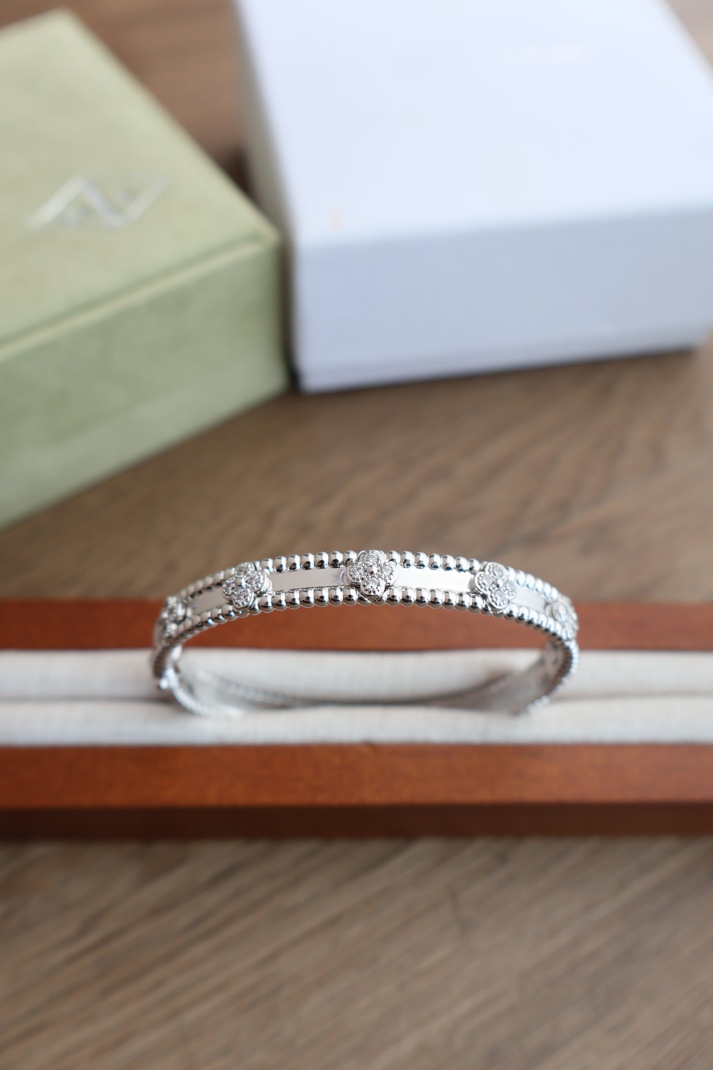Van Cleef Silver Bangle (Whatsapp for Price & Grade)