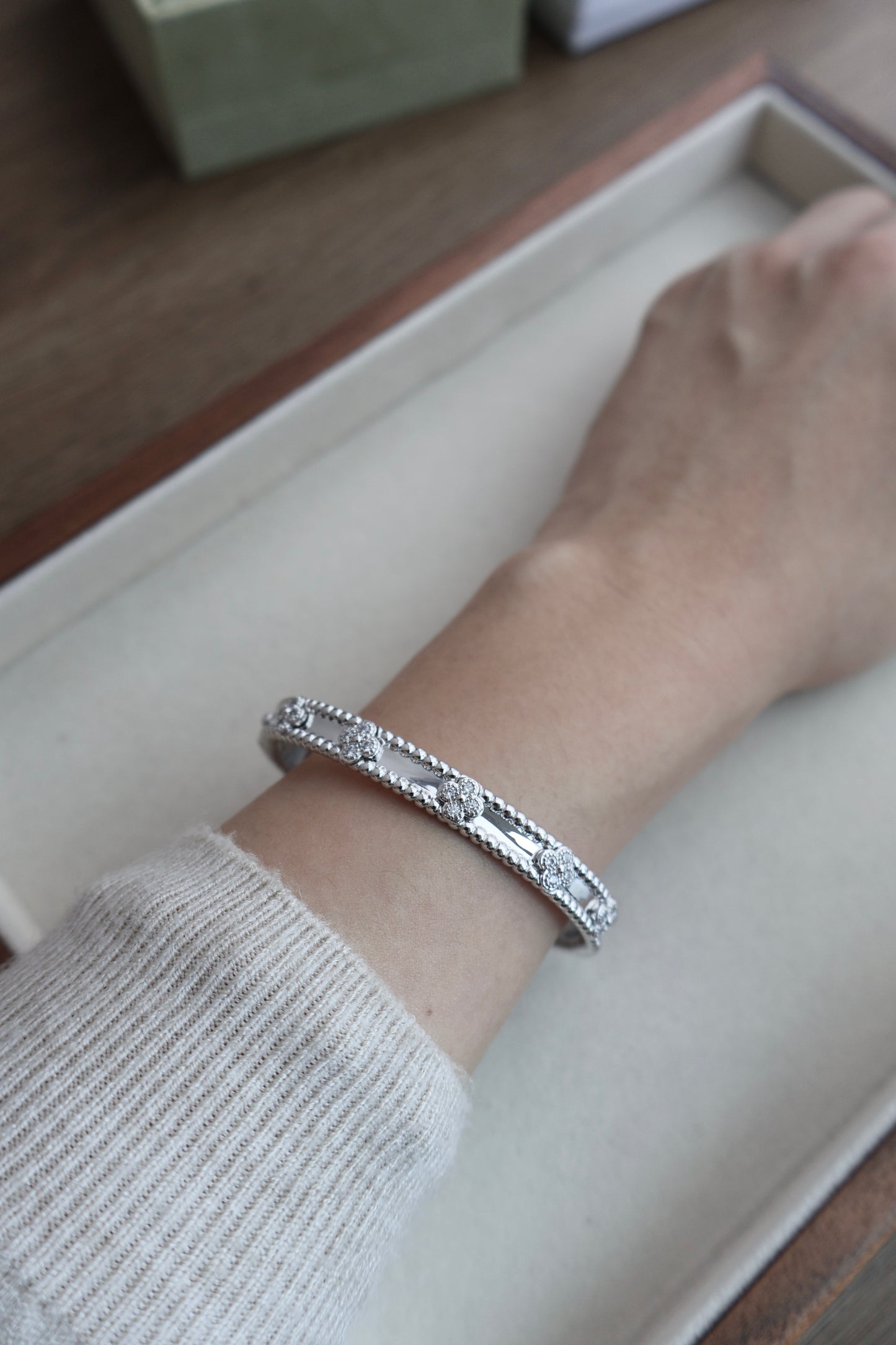 Van Cleef Silver Bangle (Whatsapp for Price & Grade)