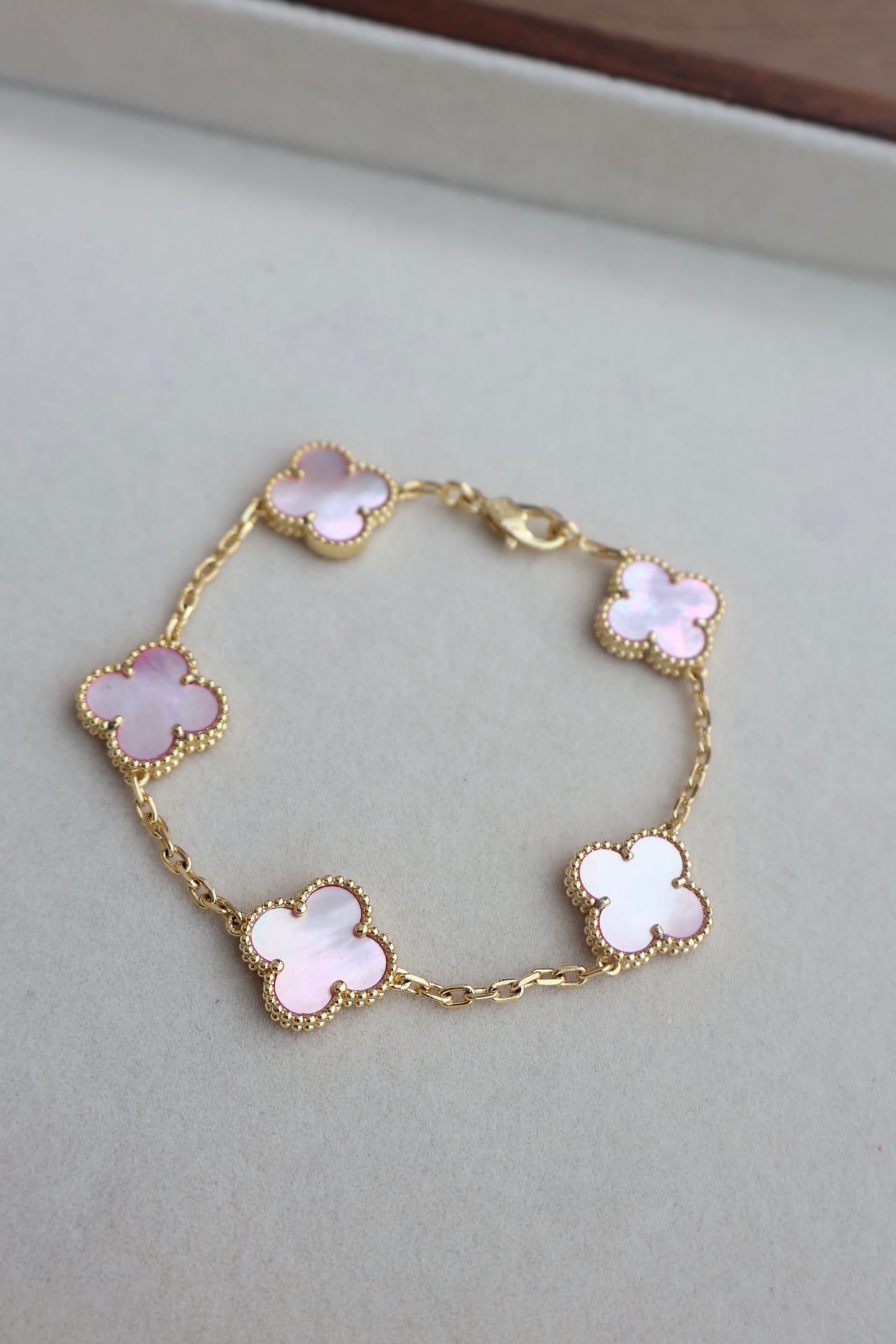 Van Cleef Bracelet Pink x Gold (Whatsapp for Price & Grade)