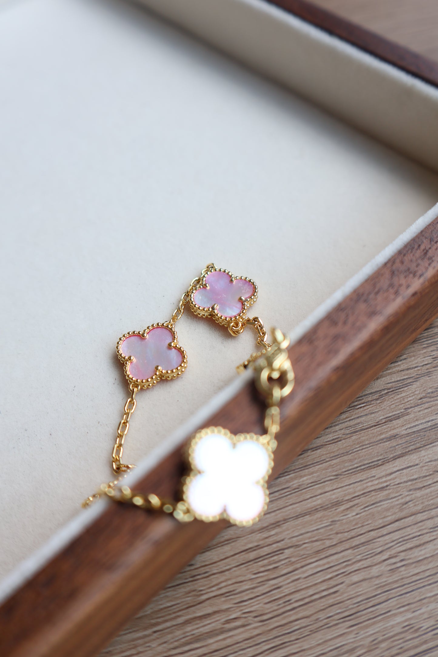 Van Cleef Bracelet Pink x Gold (Whatsapp for Price & Grade)