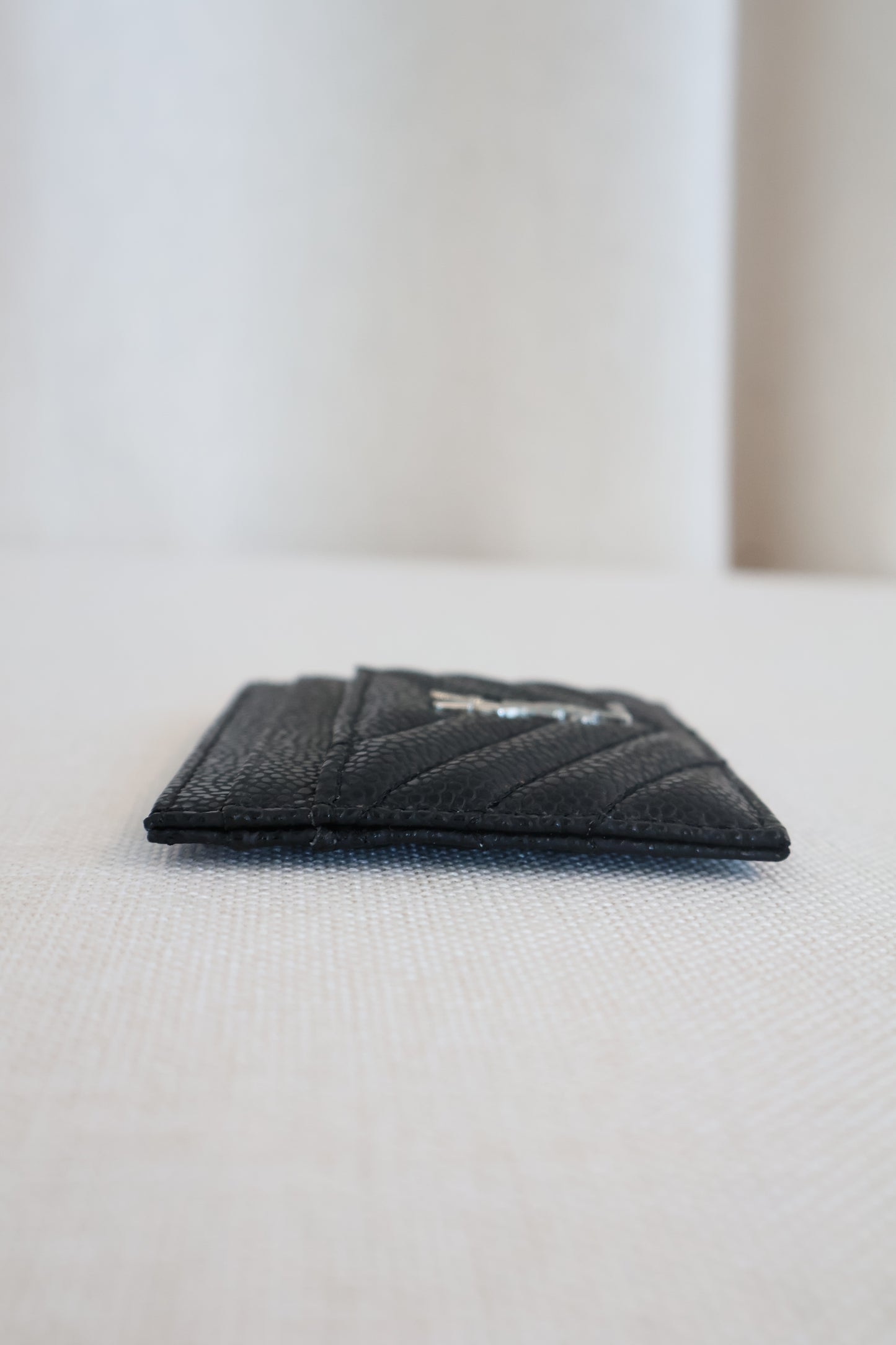 Yves Saint Laurent Cardholder Black x Silver (Whatsapp for Price & Grade)