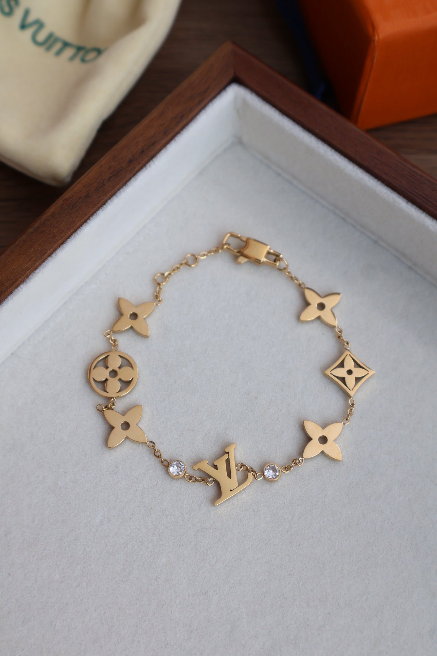 Louis Vuitton Bracelet Gold (Whatsapp for Price & Grade)