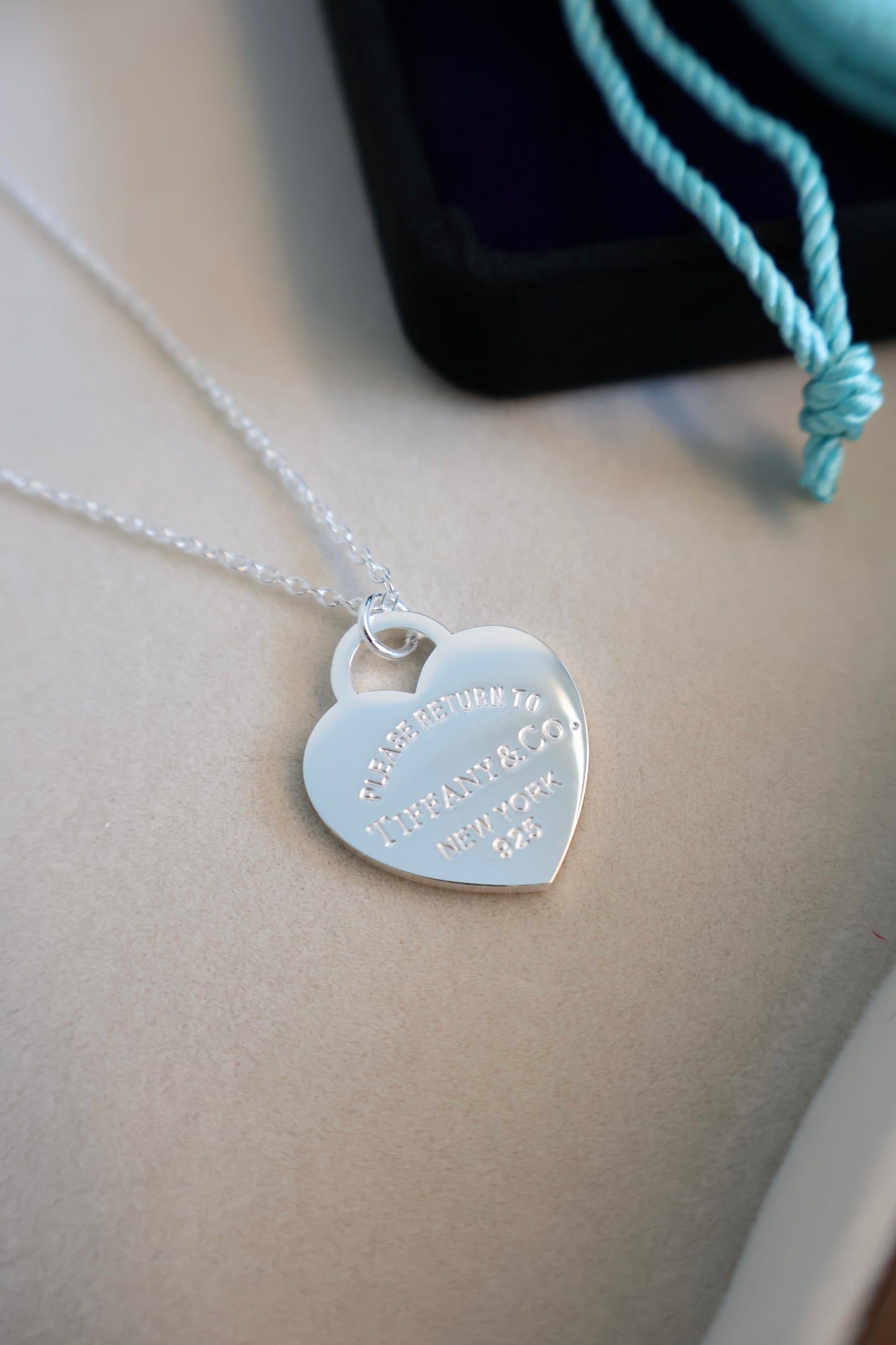 Tiffany & Co Silver Titanium Steel Necklace (Whatsapp for Price & Grade)