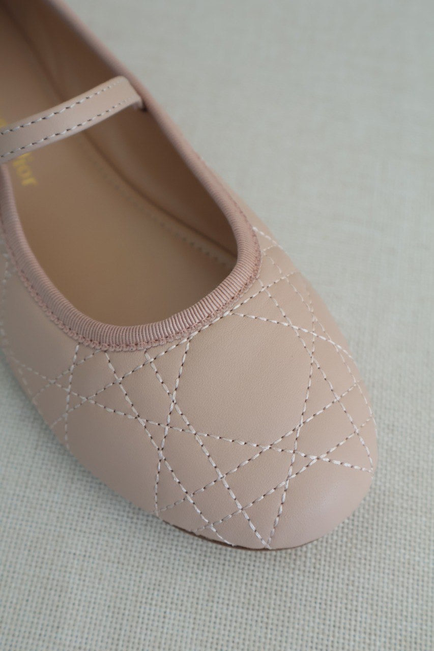 Dior Ballet Flat  Rose Quartz Quilted Cannage Calfskin (Whatsapp for Price & Grade)