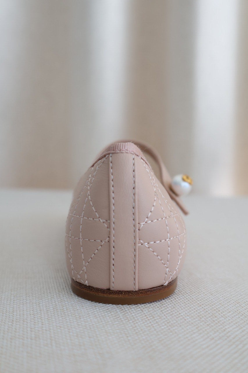 Dior Ballet Flat  Rose Quartz Quilted Cannage Calfskin (Whatsapp for Price & Grade)