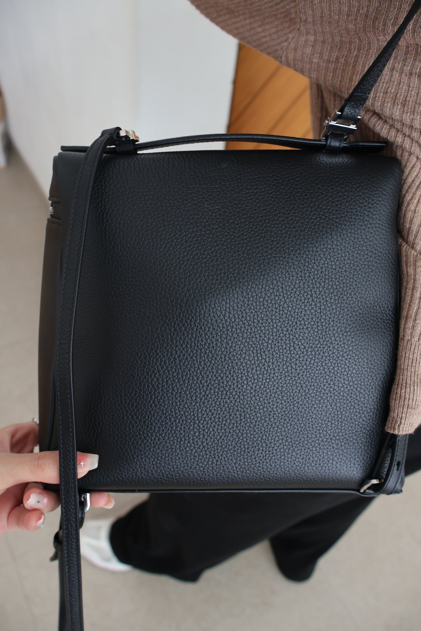 Loro Piana Backpack Black (Whatsapp for Price & Grade)