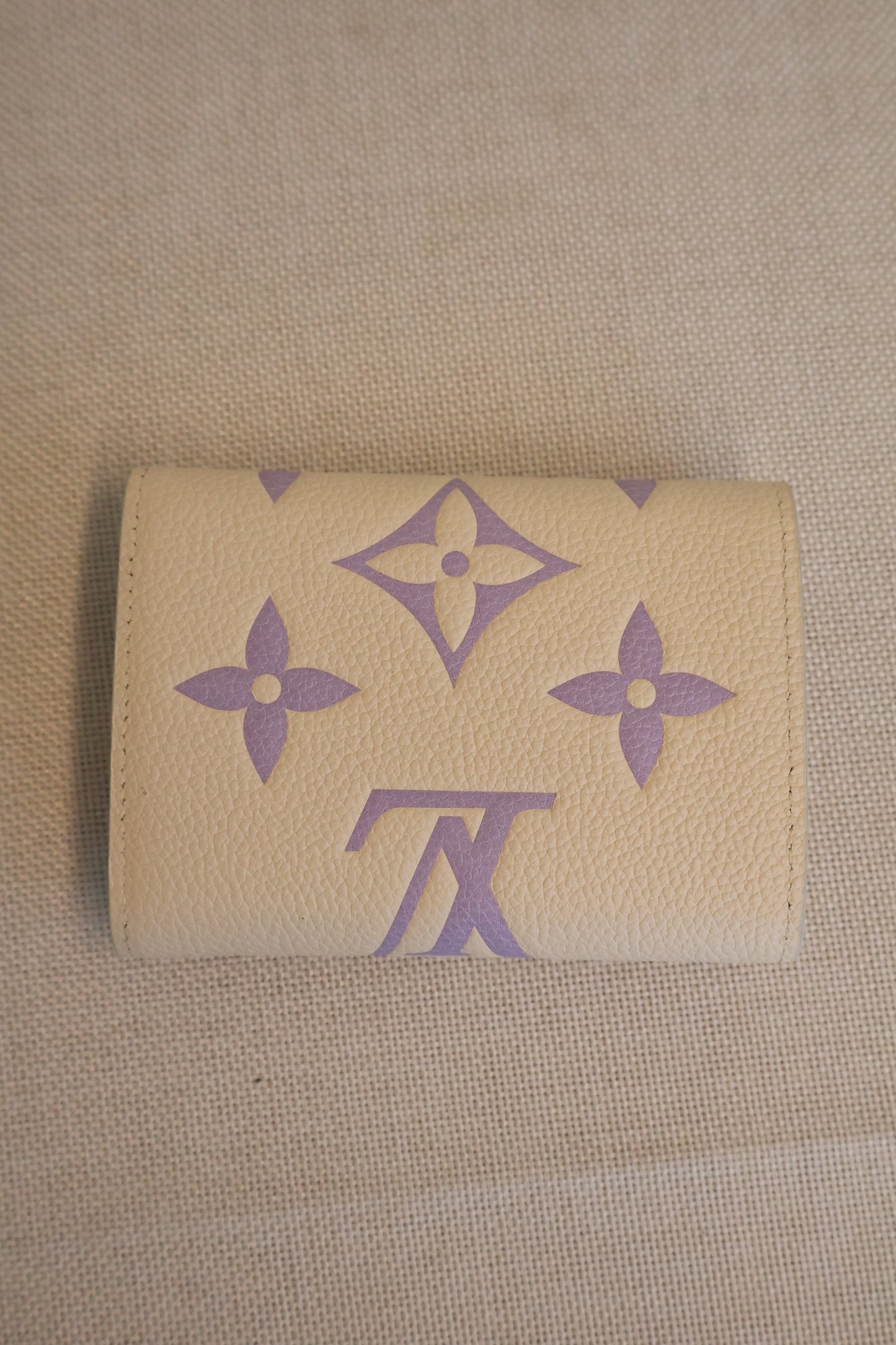 Louis Vuitton Victoria Wallet Purple Beige (Whatsapp for Price & Grade)