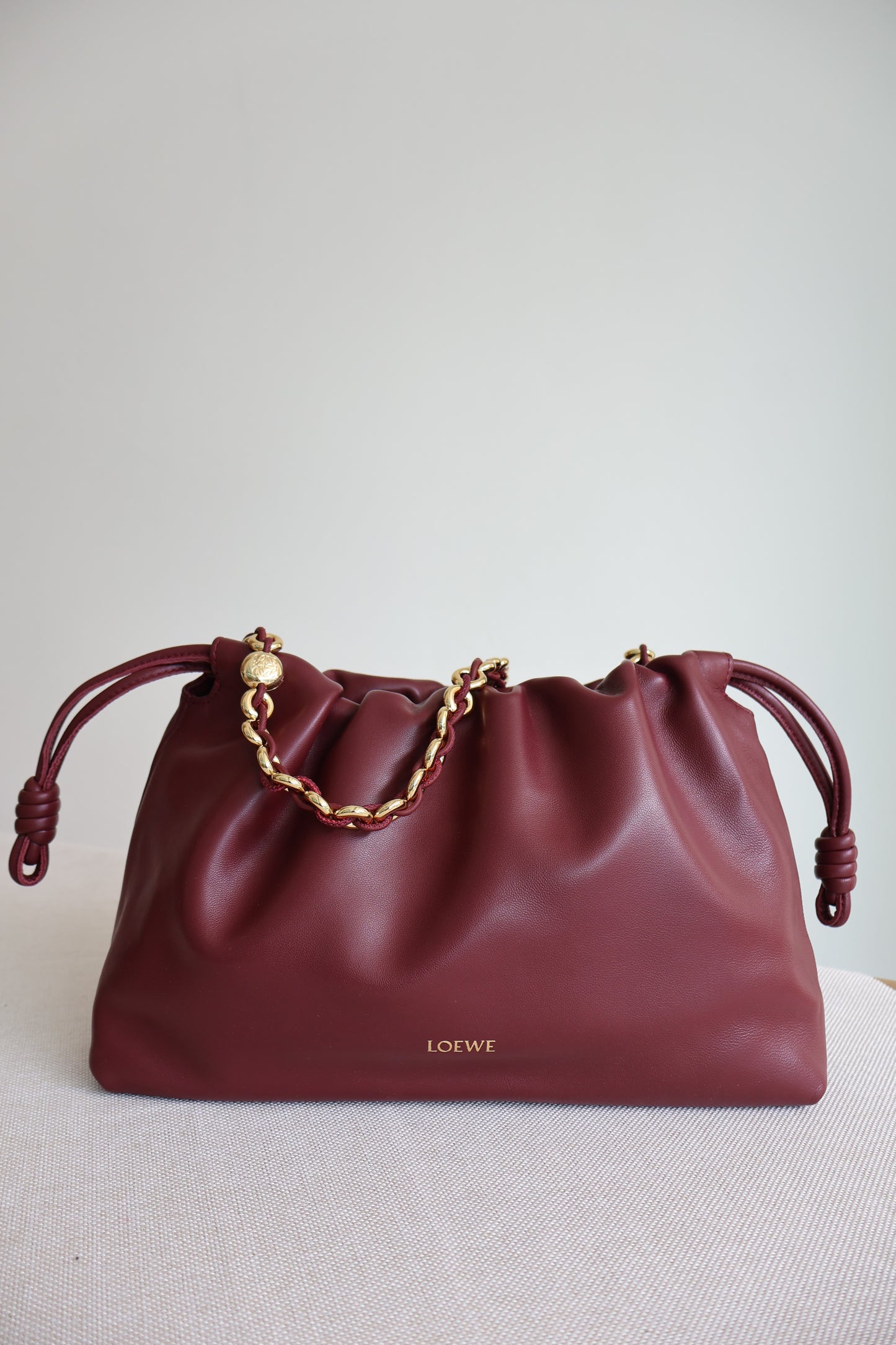 Loewe Flamenco Burgundy Bag (Whatsapp for Price & Grade)