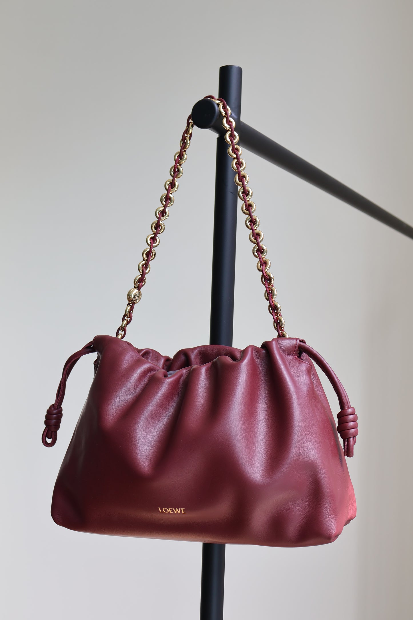 Loewe Flamenco Burgundy Bag (Whatsapp for Price & Grade)