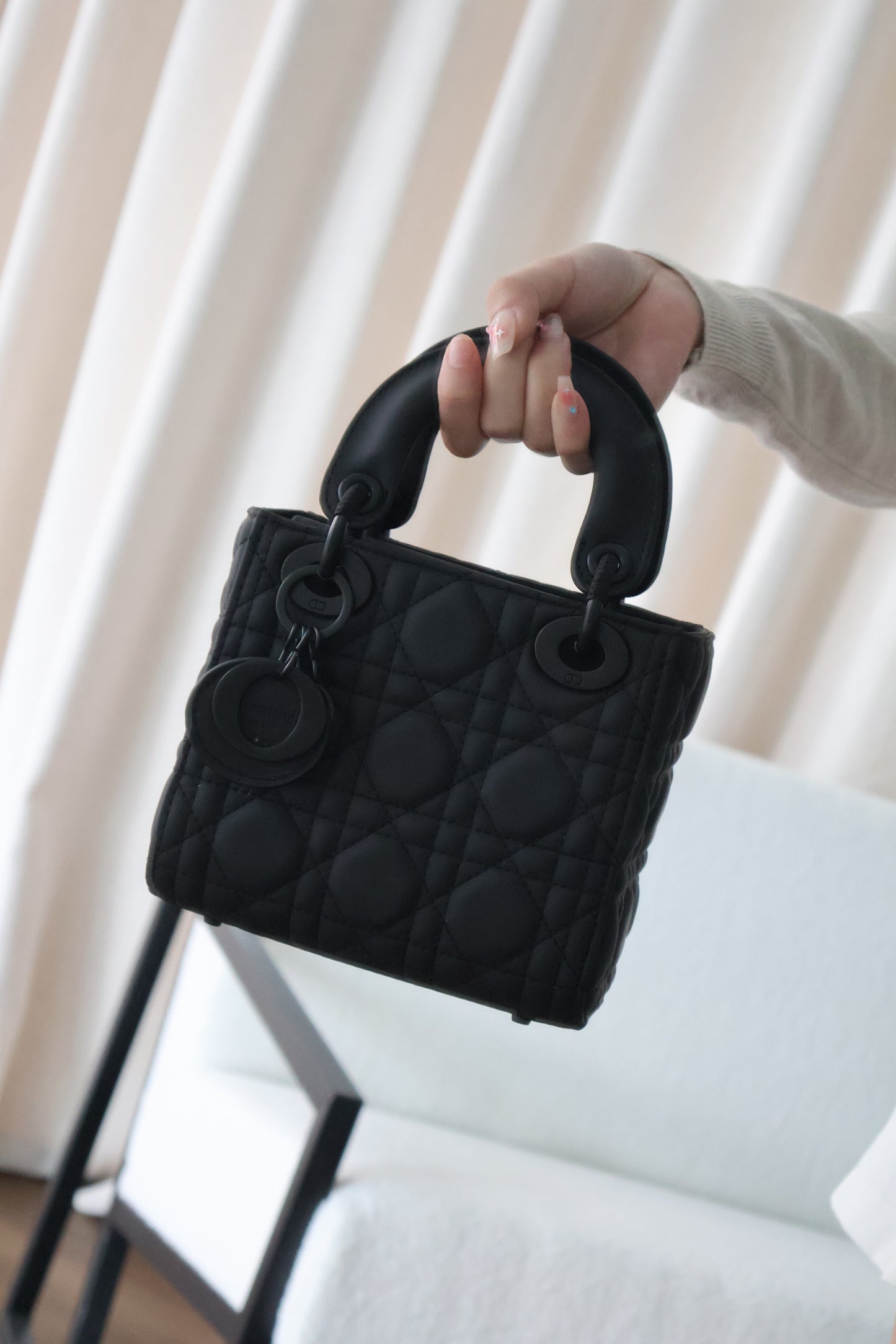 Dior Lady Dior Matte Black (Whatsapp for Price & Grade)