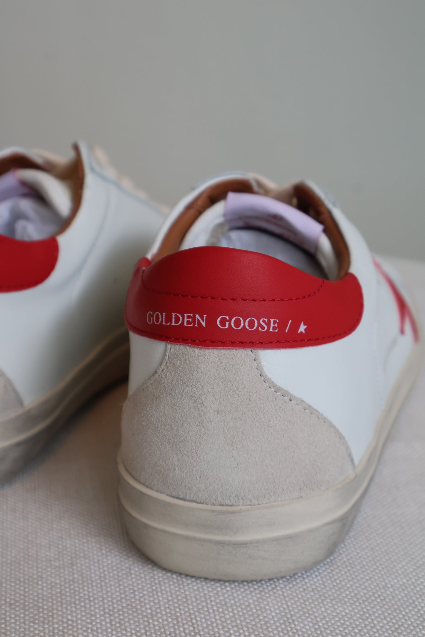 Golden Goose Red x White Men's Sneaker (Whatsapp for Price & Grade)