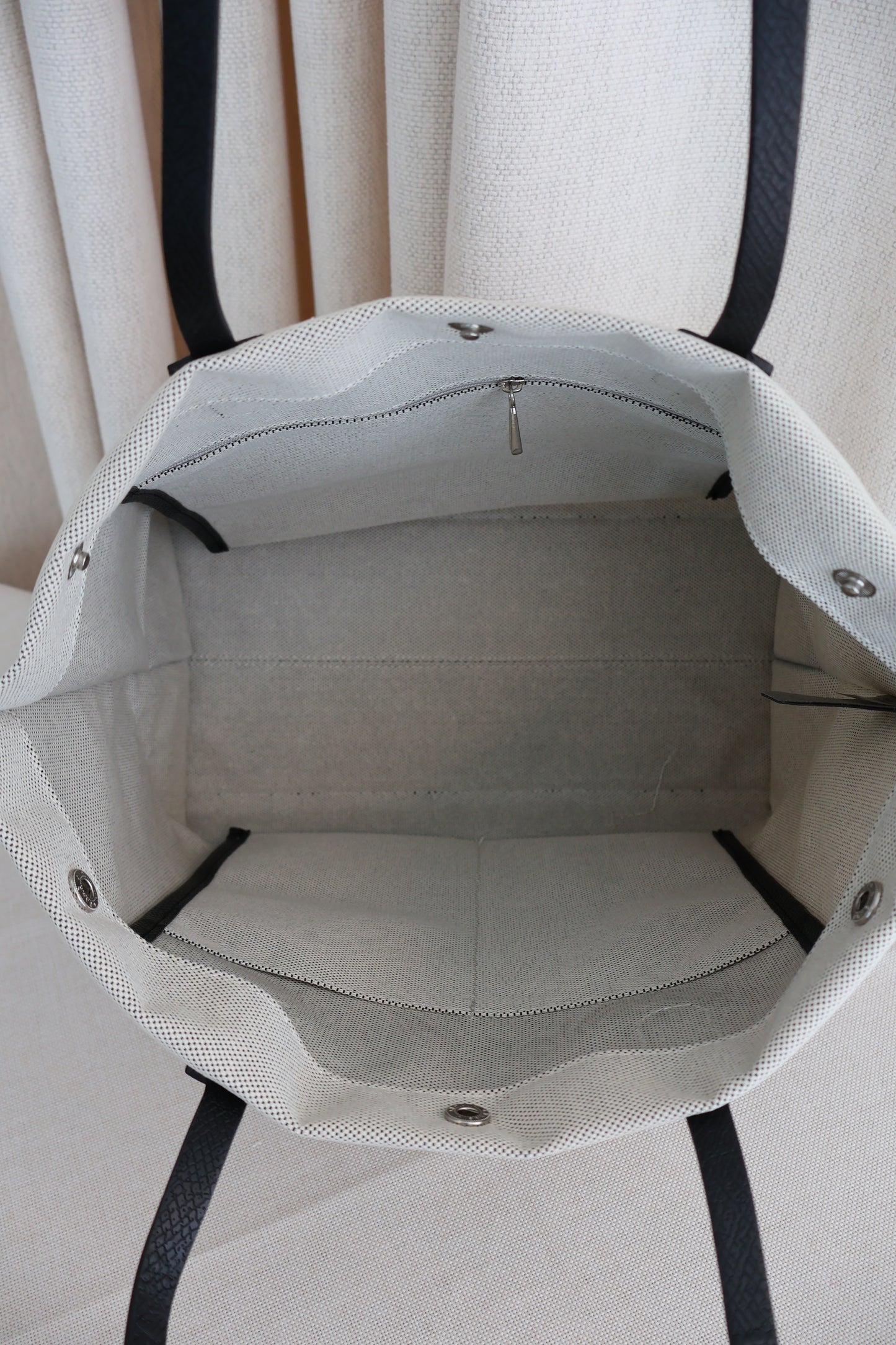 Longchamp Beige Canvas Tote (Whatsapp for Price & Grade)