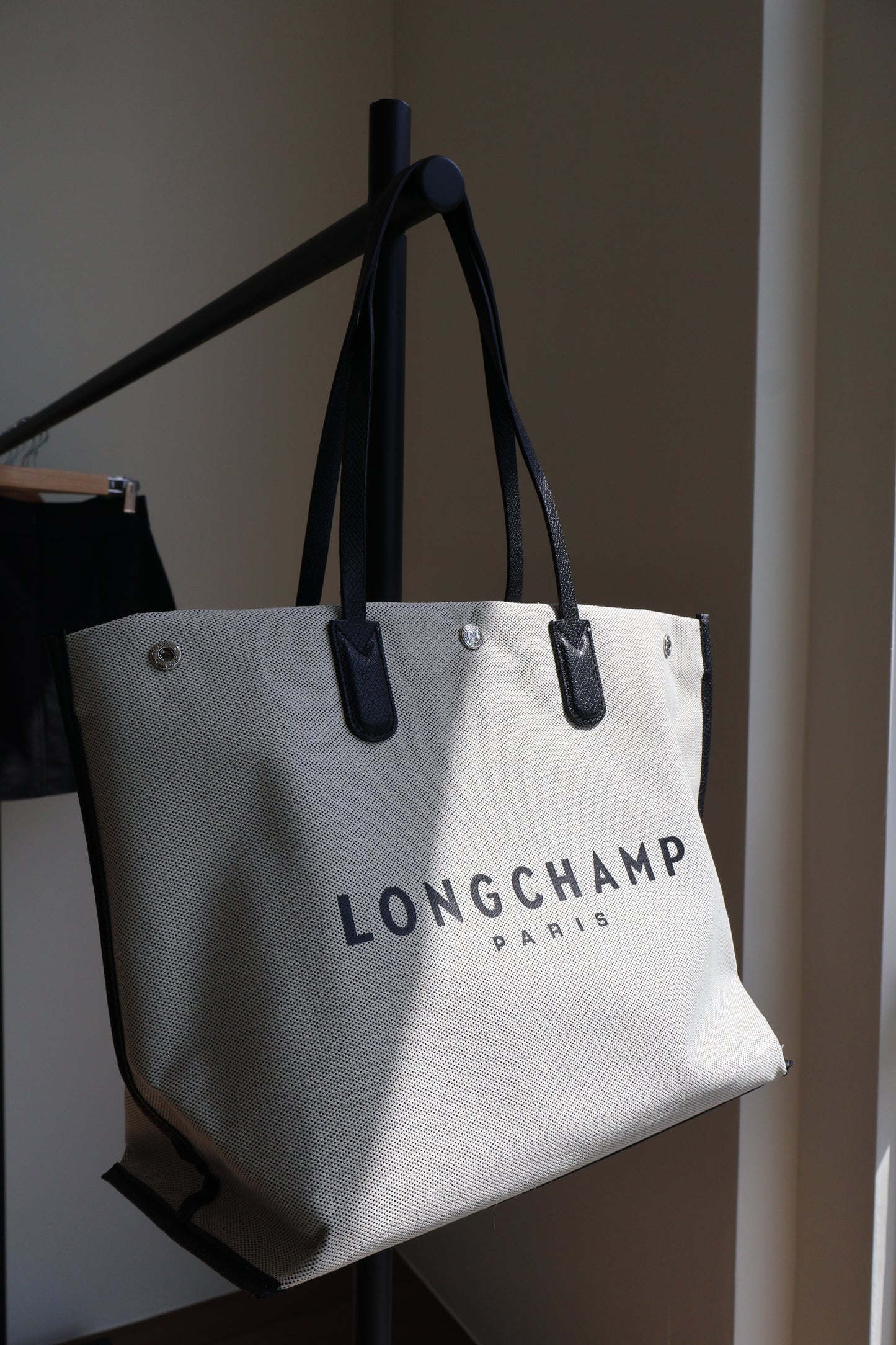 Longchamp Beige Canvas Tote (Whatsapp for Price & Grade)