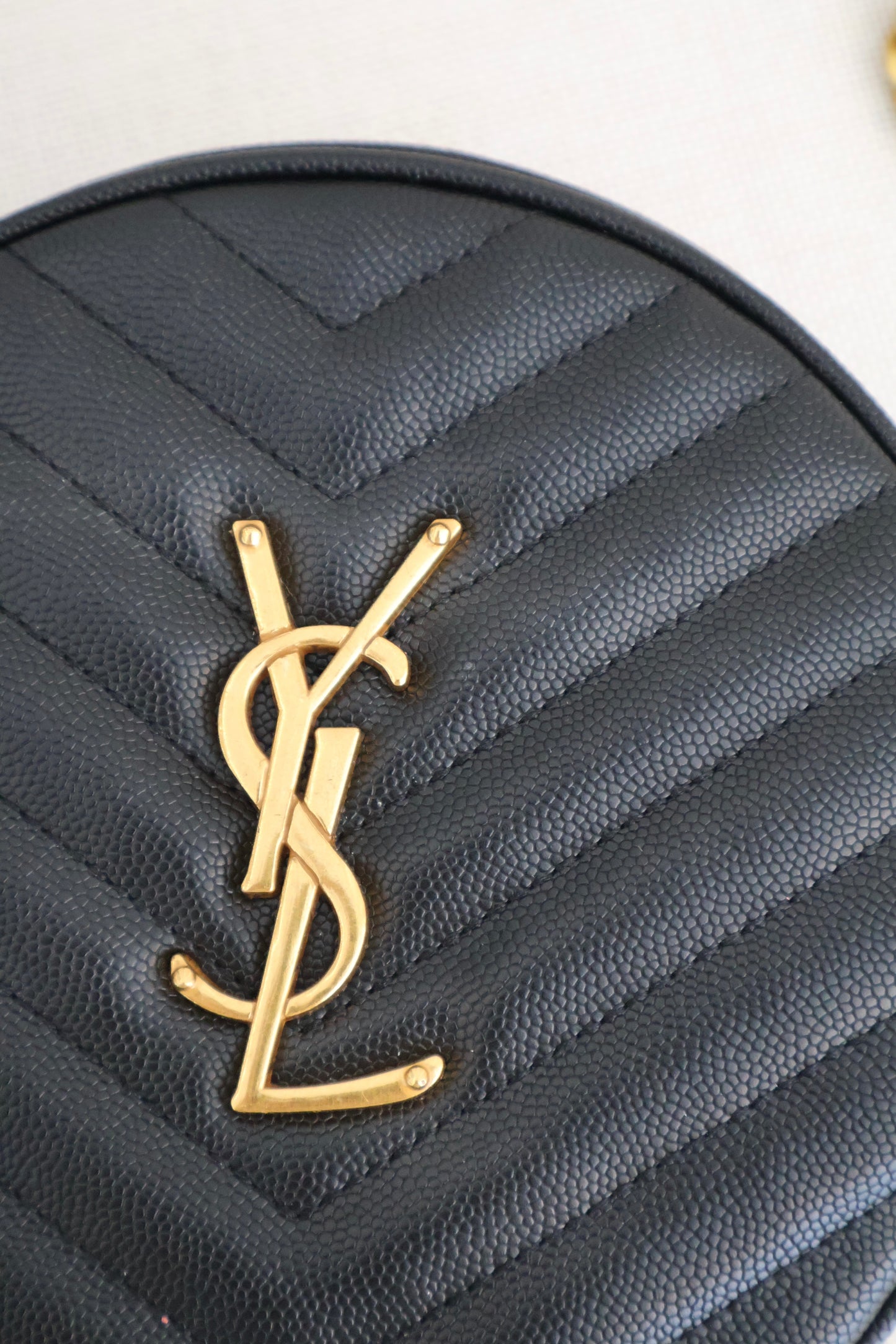 Yves Saint Laurent Monogramme Round Bag Black (Whatsapp for Price & Grade)