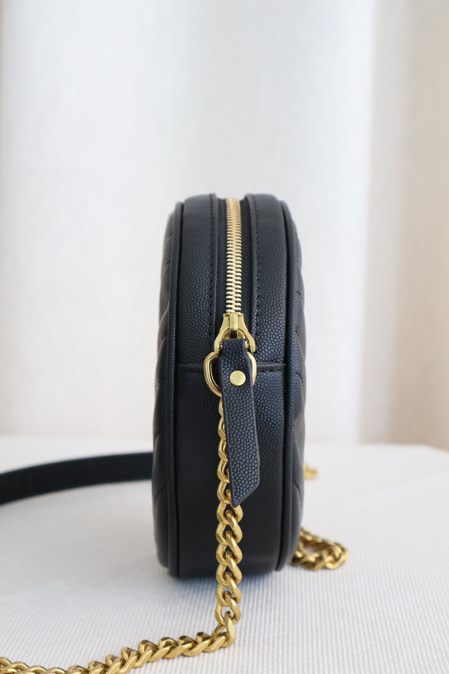 Yves Saint Laurent Monogramme Round Bag Black (Whatsapp for Price & Grade)