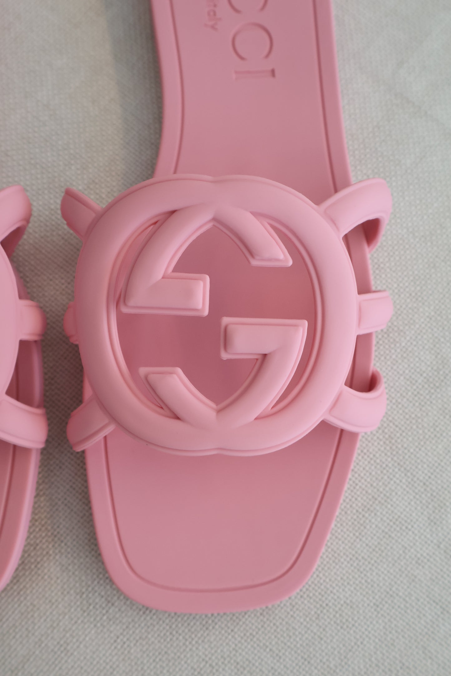 Gucci Pink Jelly Slides (Whatsapp for Price & Grade)