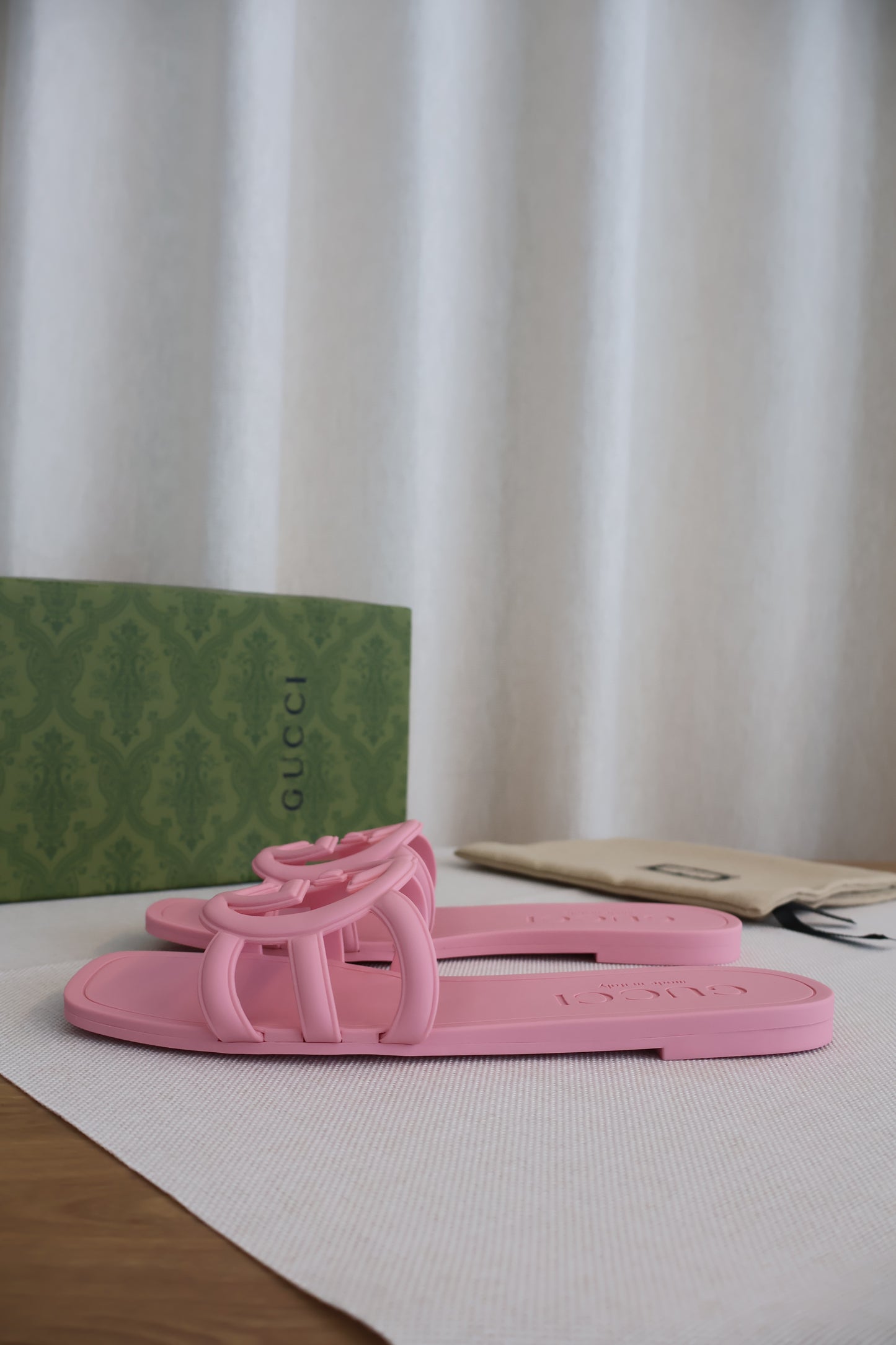 Gucci Pink Jelly Slides (Whatsapp for Price & Grade)