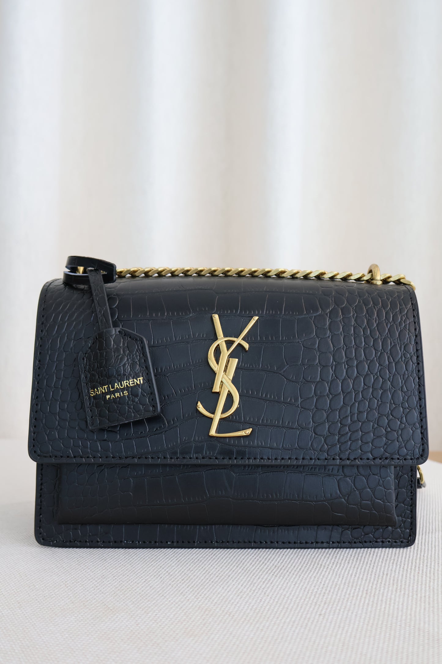 Yves Saint Laurent Sunset Bag Black (Whatsapp for Price & Grade)