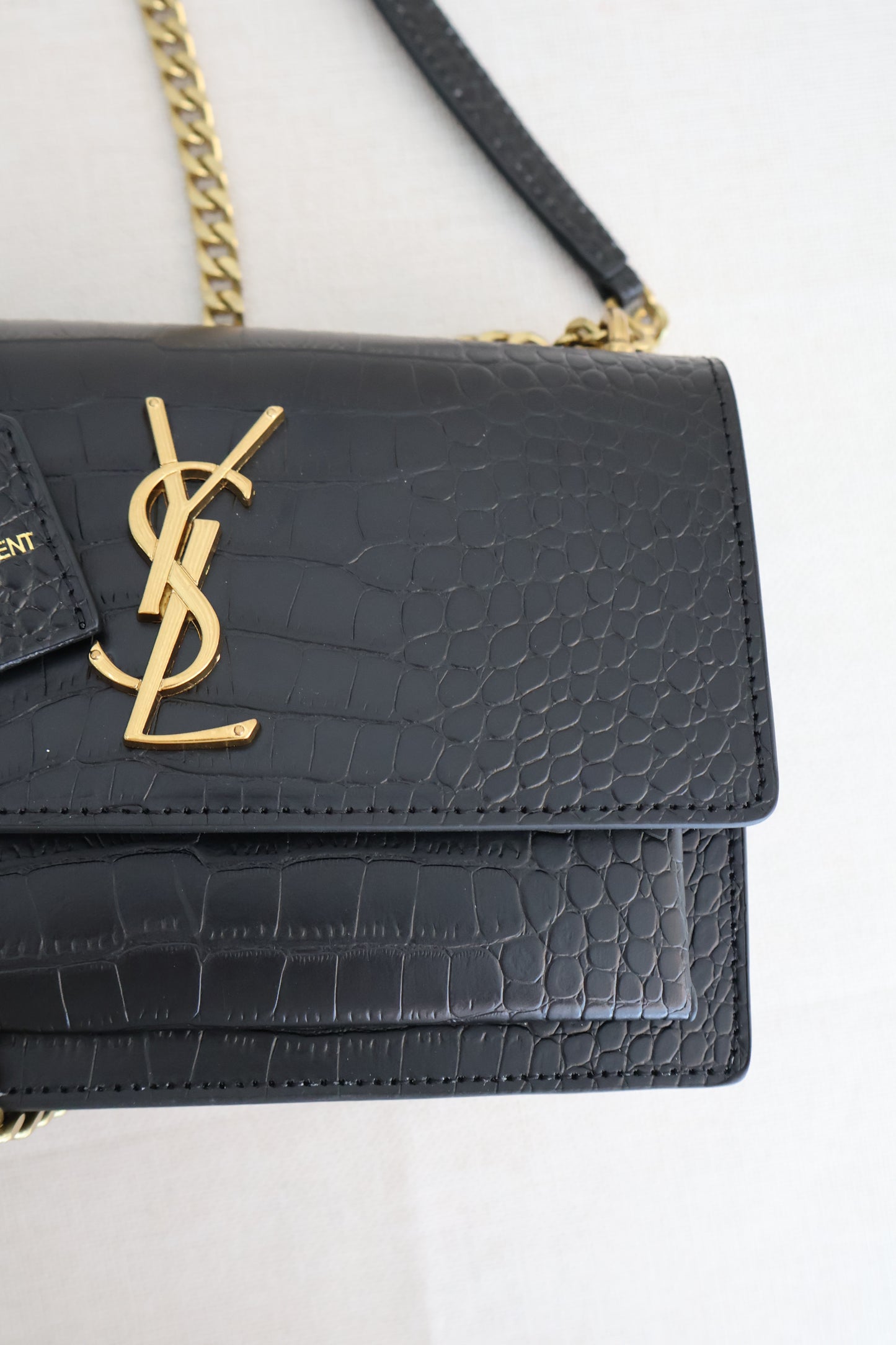 Yves Saint Laurent Sunset Bag Black (Whatsapp for Price & Grade)