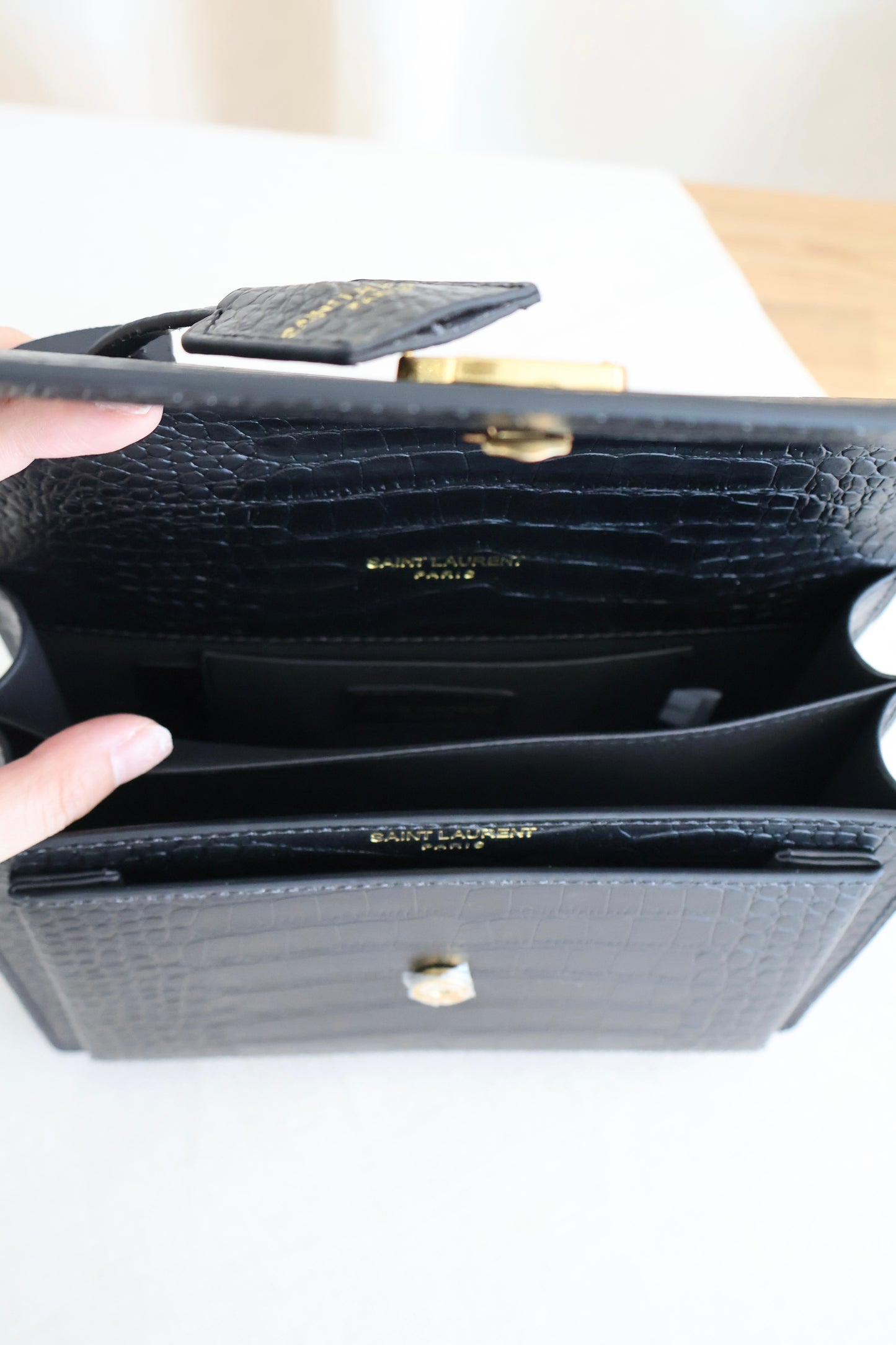 Yves Saint Laurent Sunset Bag Black (Whatsapp for Price & Grade)