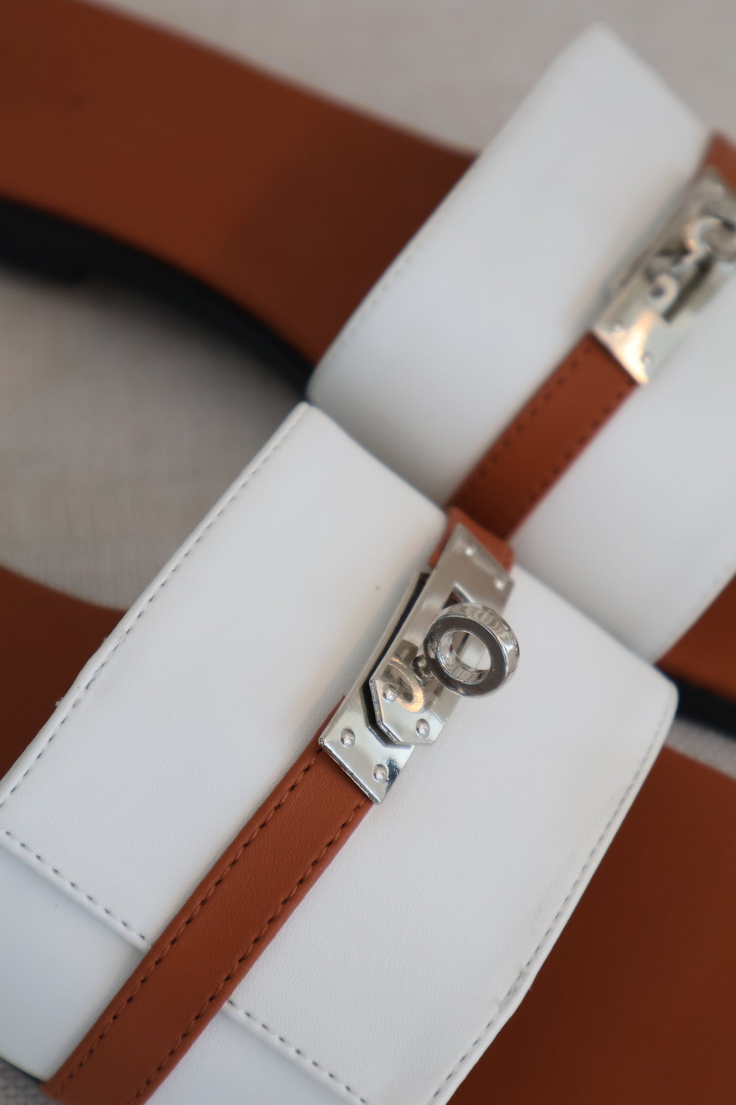 Hermes Slides Brown x White PDD (Whatsapp for Price & Grade)