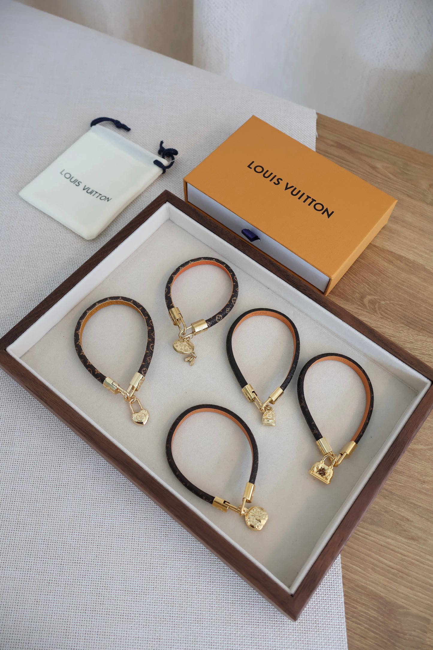 Louis Vuitton Leather Bracelet (Whatsapp for Price & Grade)