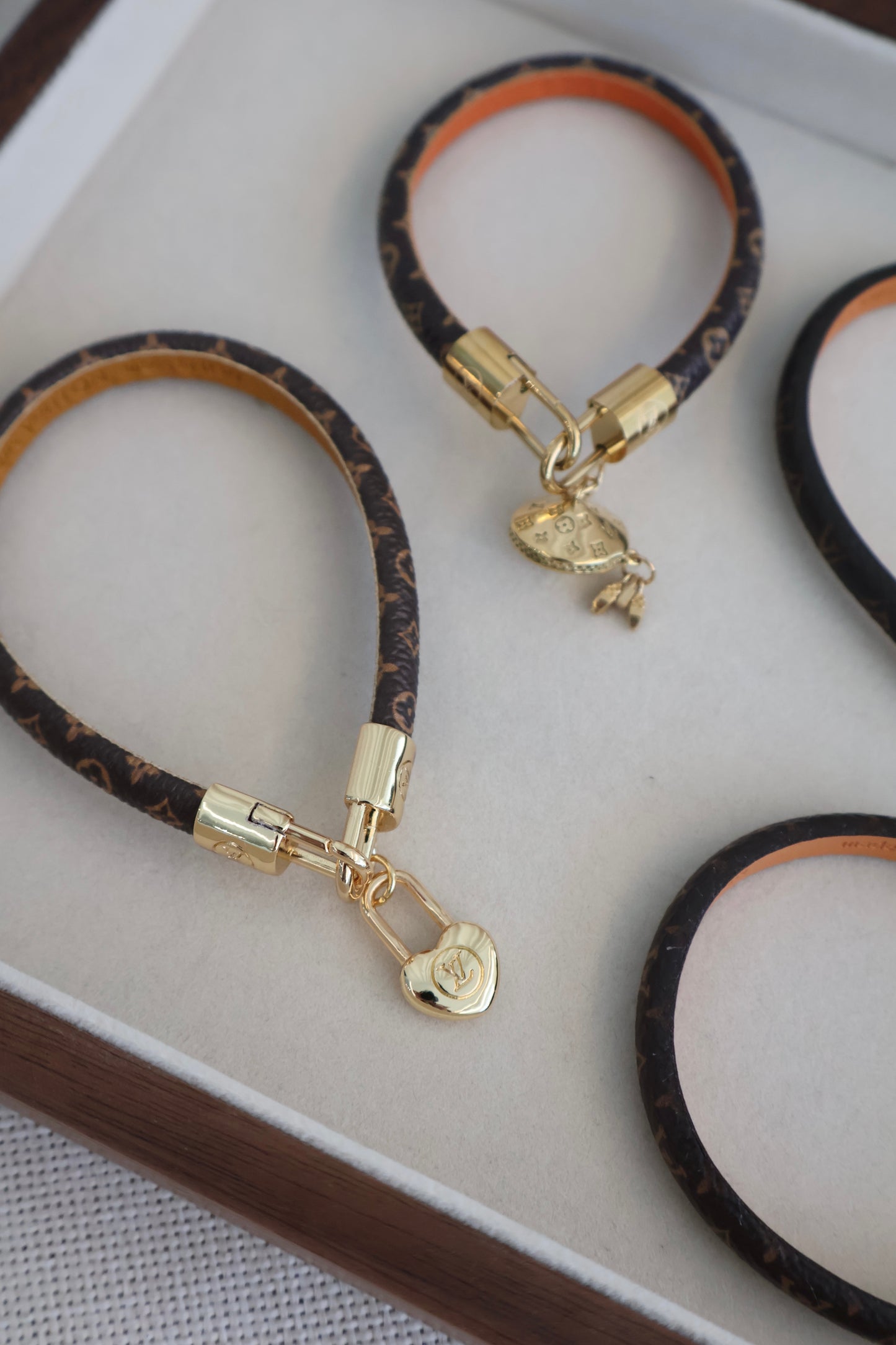 Louis Vuitton Leather Bracelet (Whatsapp for Price & Grade)