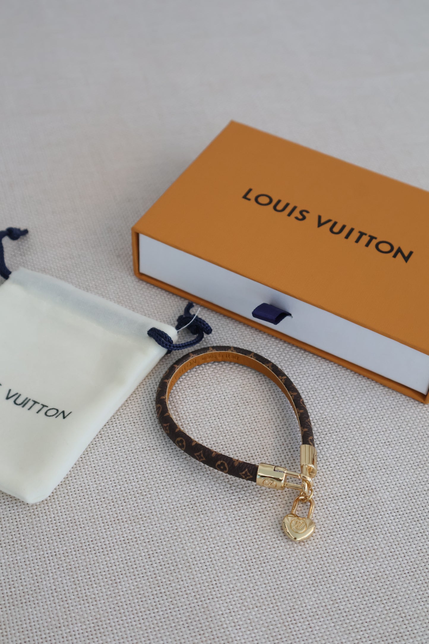 Louis Vuitton Leather Bracelet (Whatsapp for Price & Grade)