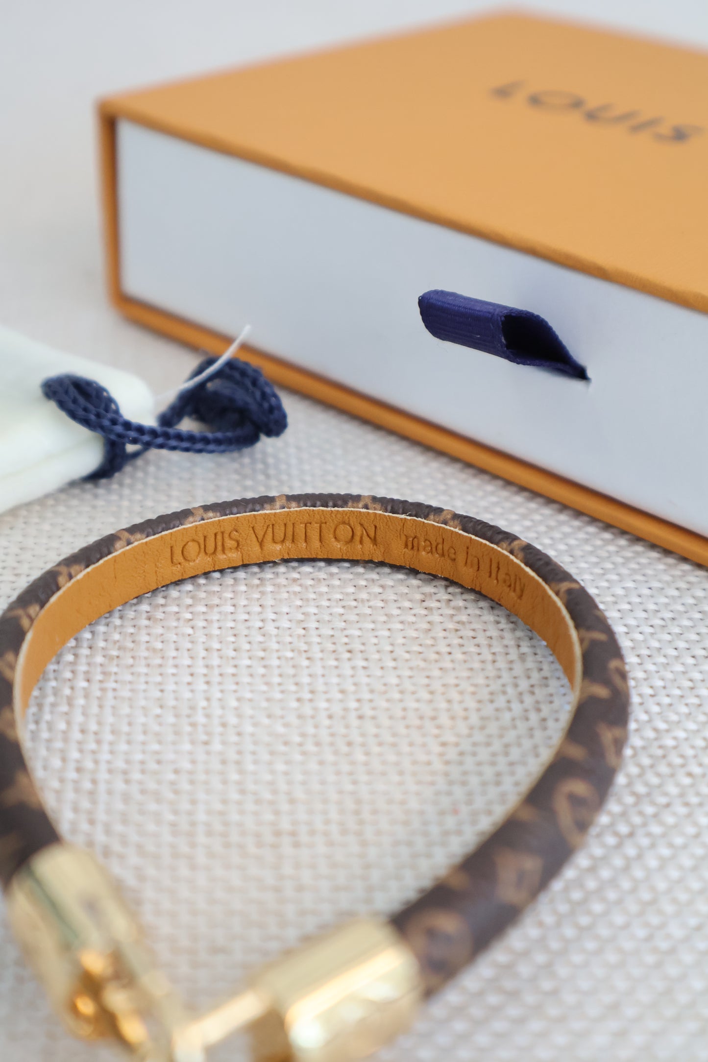 Louis Vuitton Leather Bracelet (Whatsapp for Price & Grade)