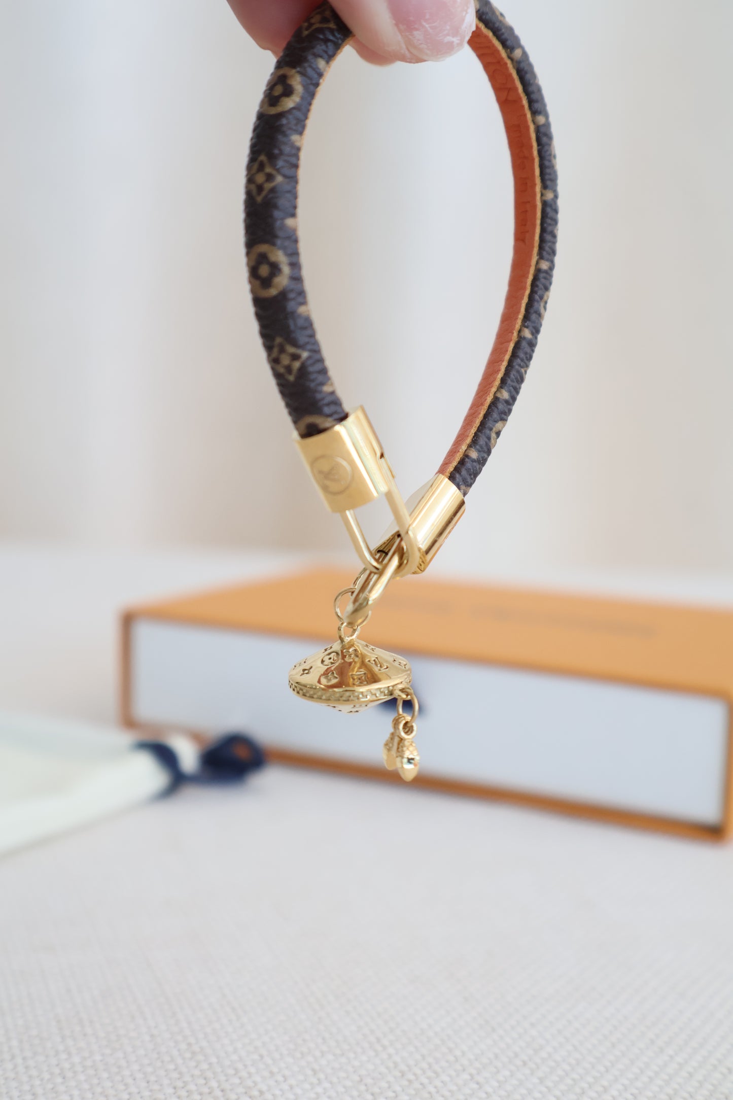 Louis Vuitton Leather Bracelet (Whatsapp for Price & Grade)