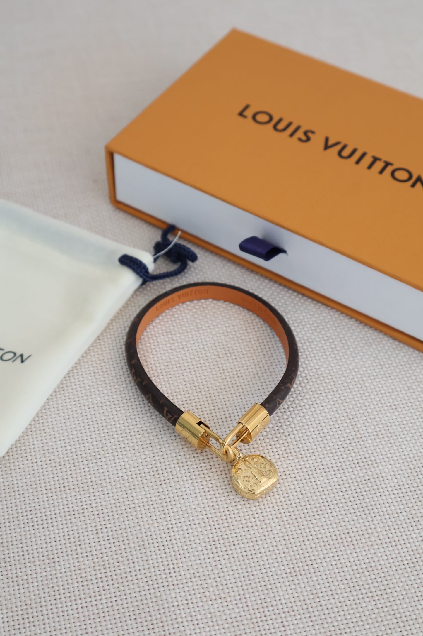 Louis Vuitton Leather Bracelet (Whatsapp for Price & Grade)
