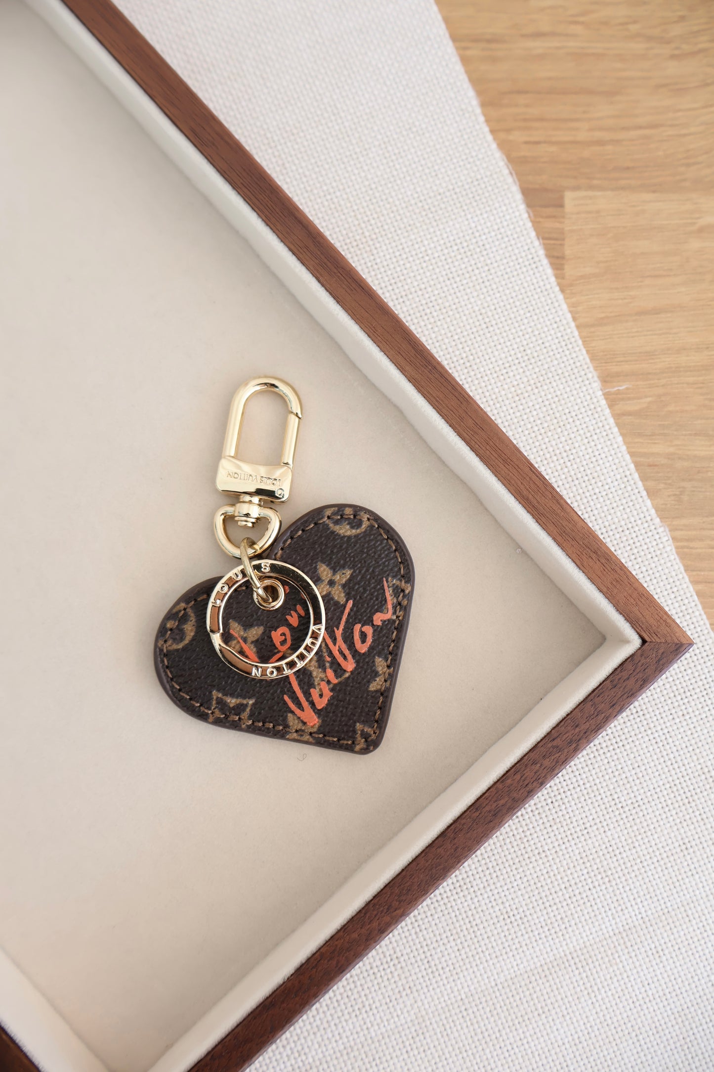 Louis Vuitton Keychain Heart Shaped (Whatsapp for Price & Grade)