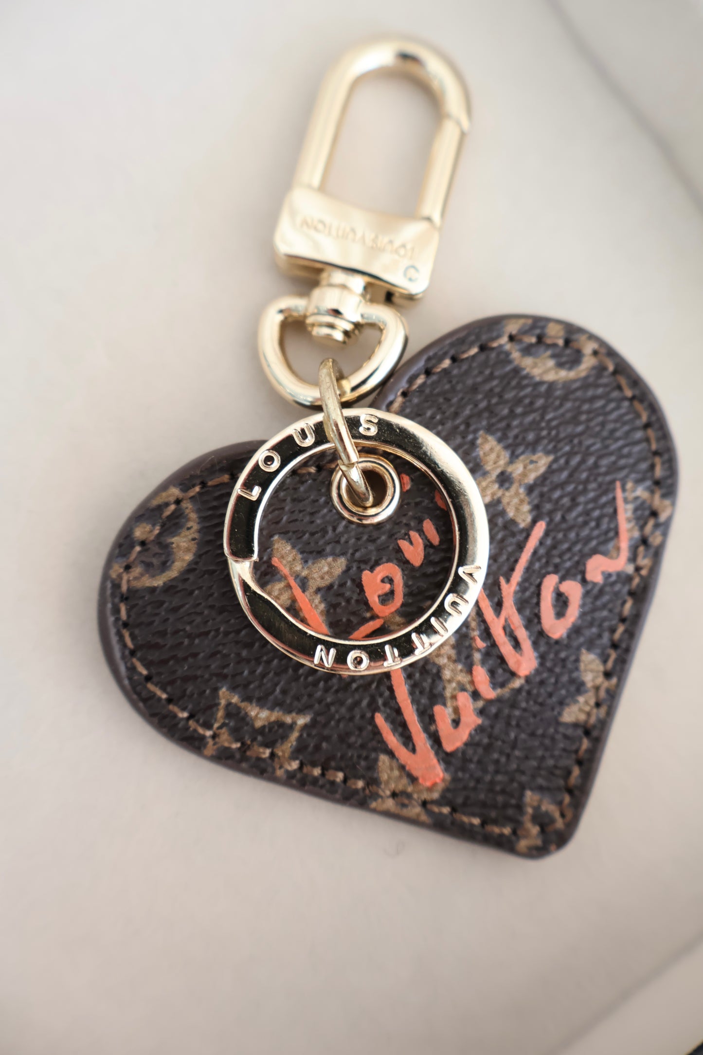 Louis Vuitton Keychain Heart Shaped (Whatsapp for Price & Grade)
