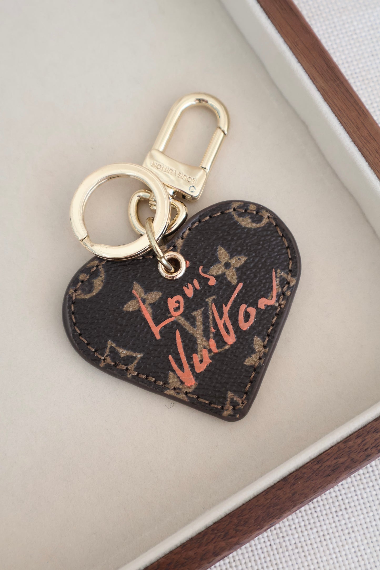 Louis Vuitton Keychain Heart Shaped (Whatsapp for Price & Grade)