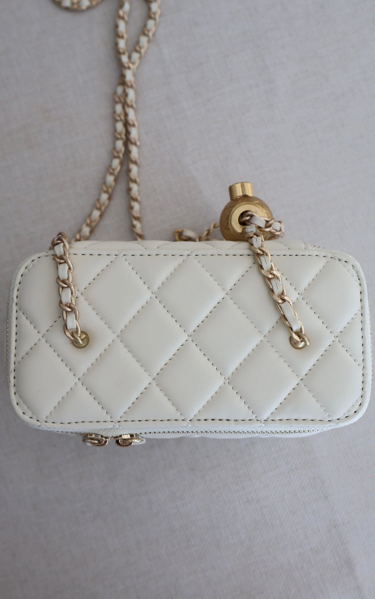 Chanel Vanity White Bag (Whatsapp for Price & Grade)