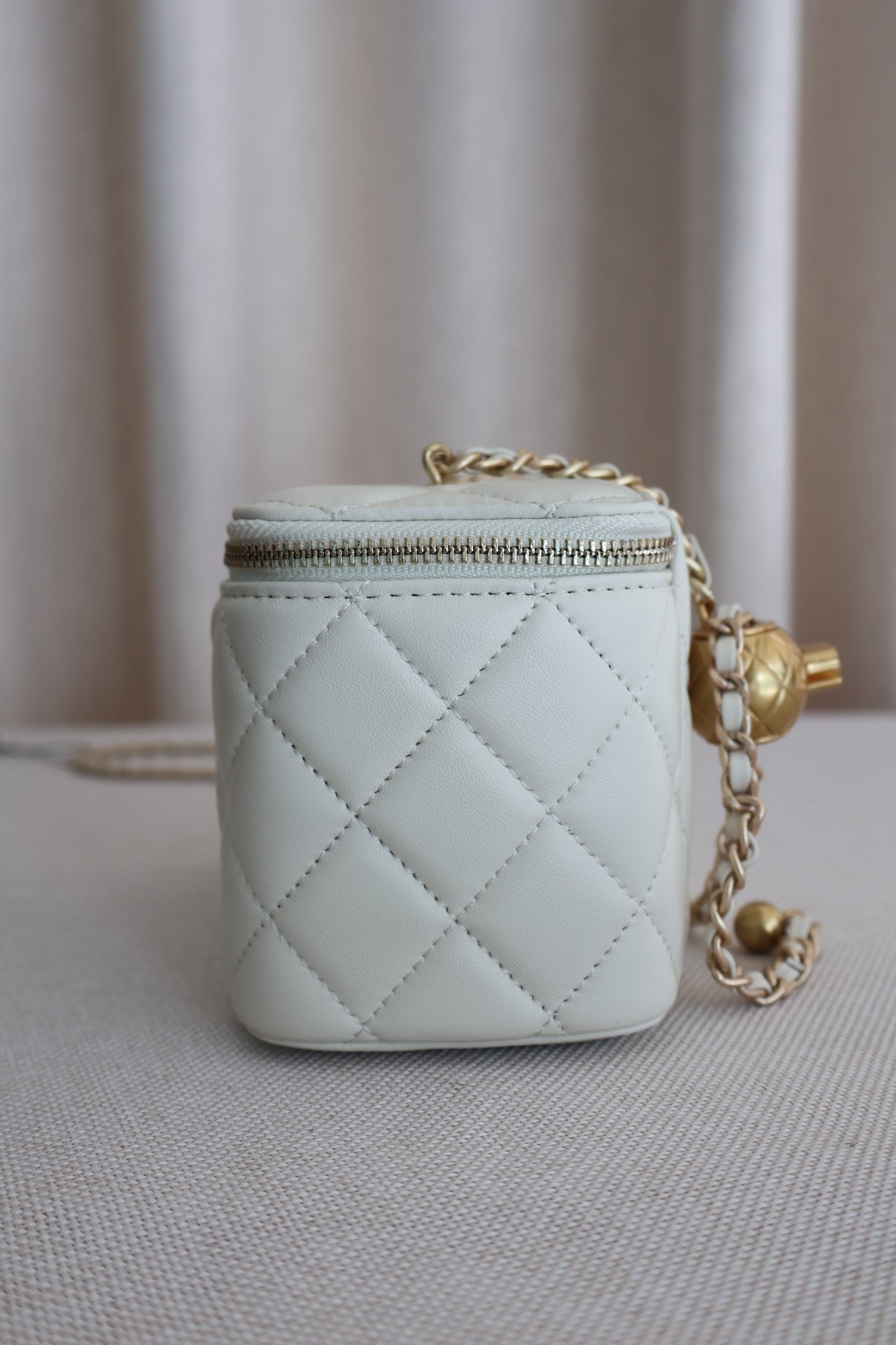 Chanel Vanity White Bag (Whatsapp for Price & Grade)